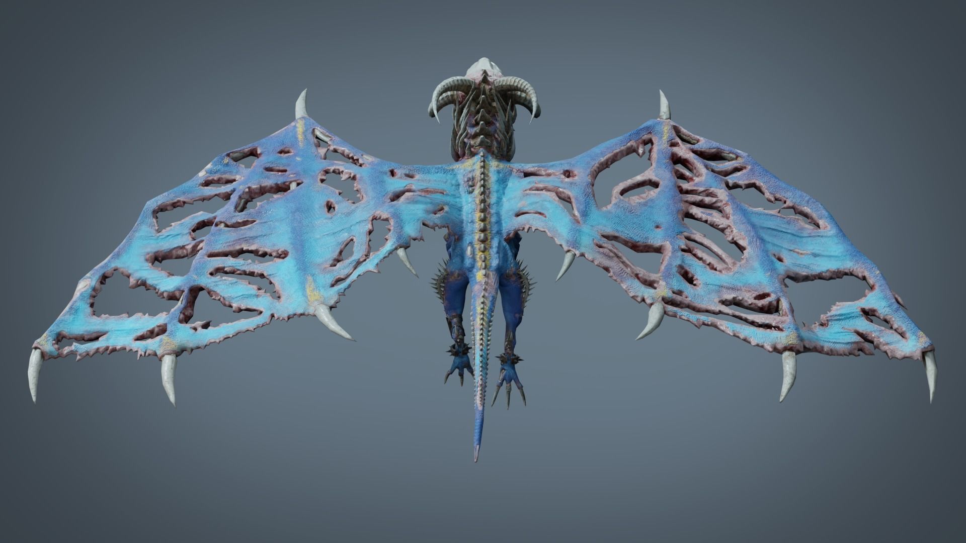 Undead Dragons Monsters Low-poly 3D model_13