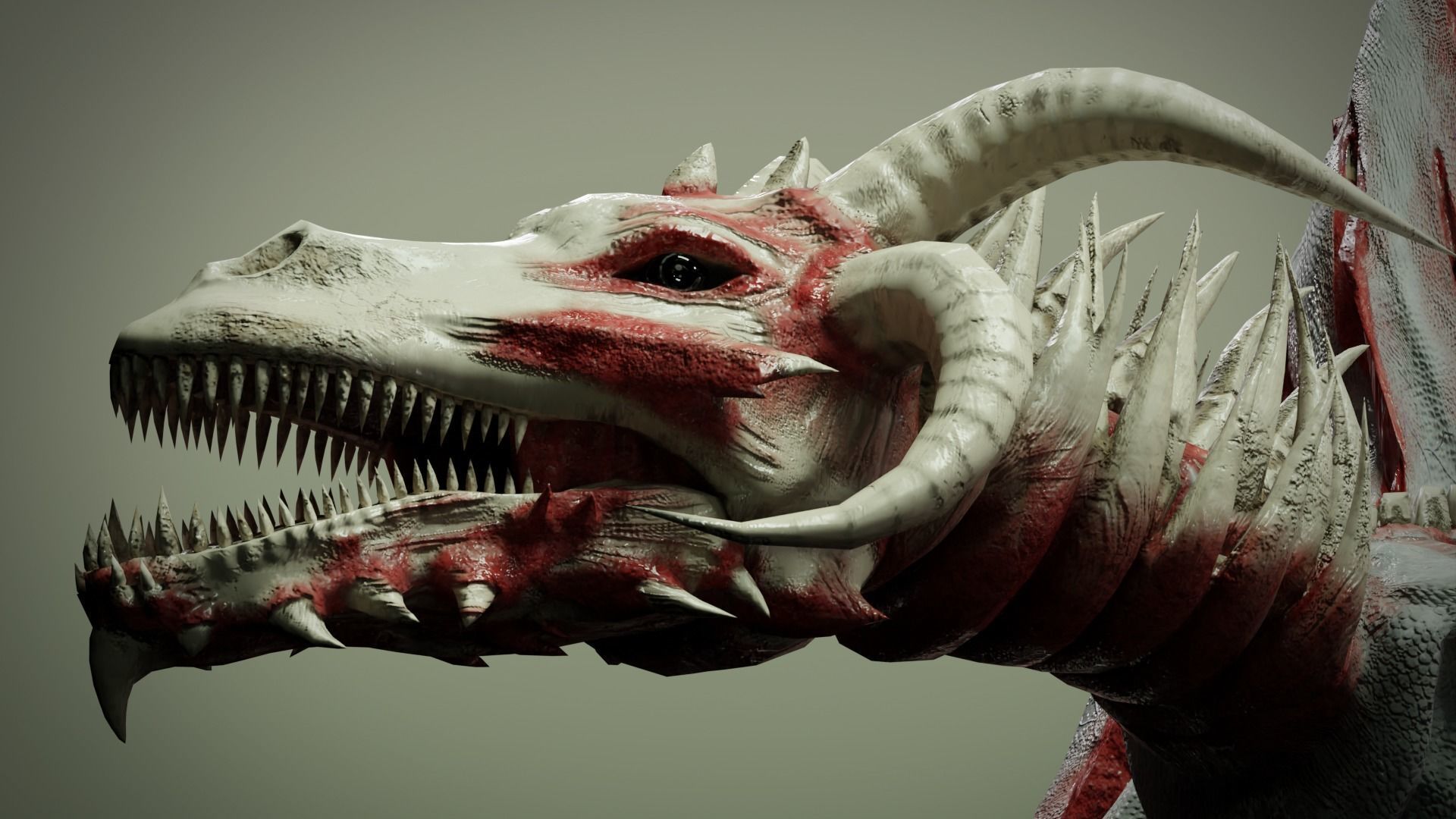 Undead Dragons Monsters Low-poly 3D model_6