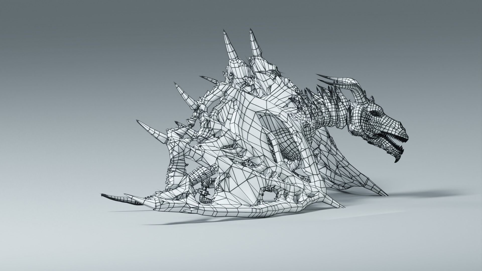 Undead Dragons Monsters Low-poly 3D model_50