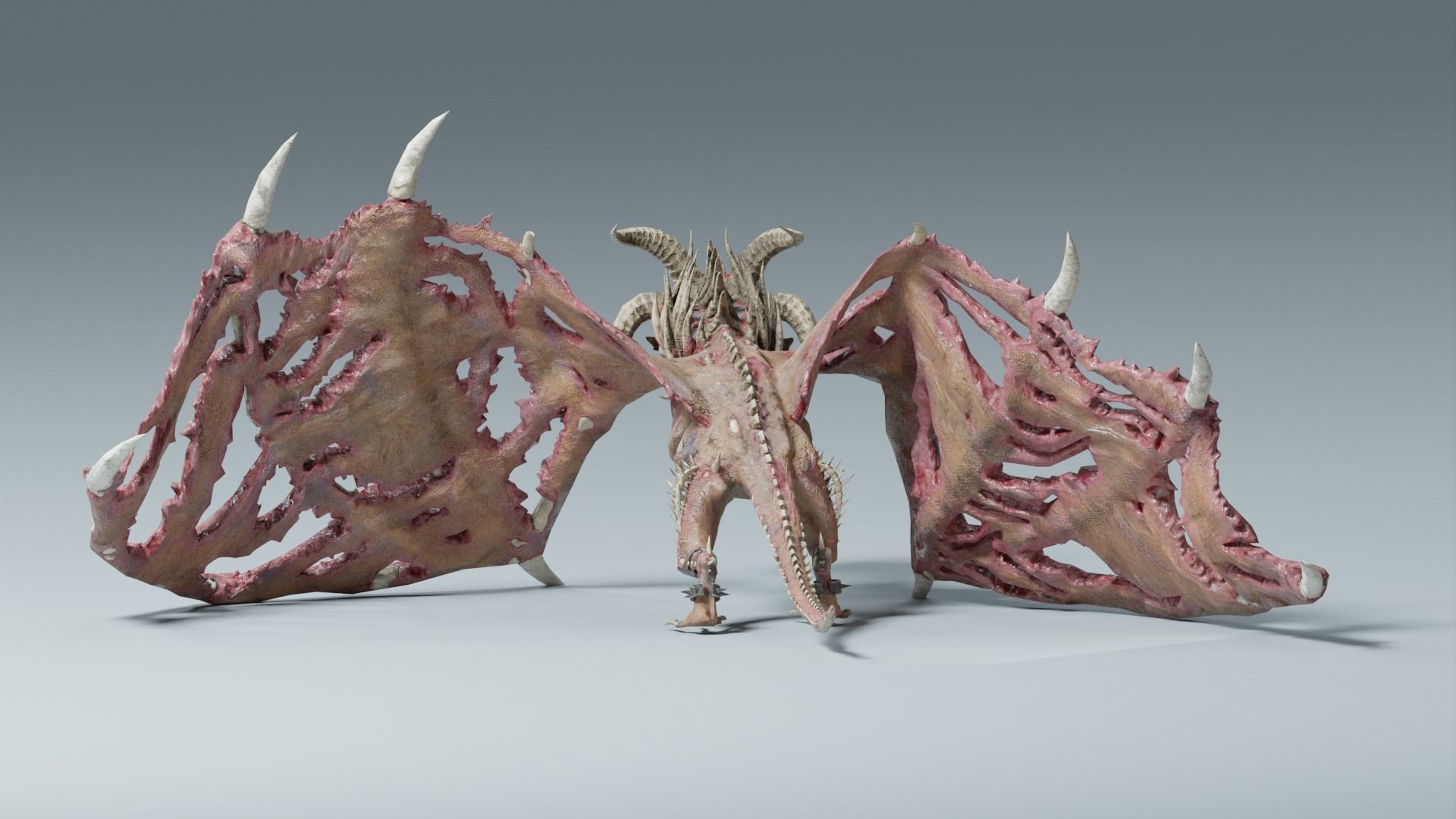 Undead Dragons Monsters Low-poly 3D model_35