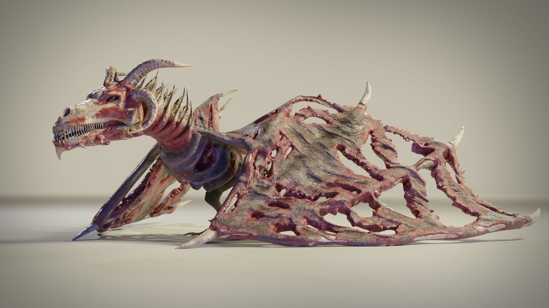 Undead Dragons Monsters Low-poly 3D model_2