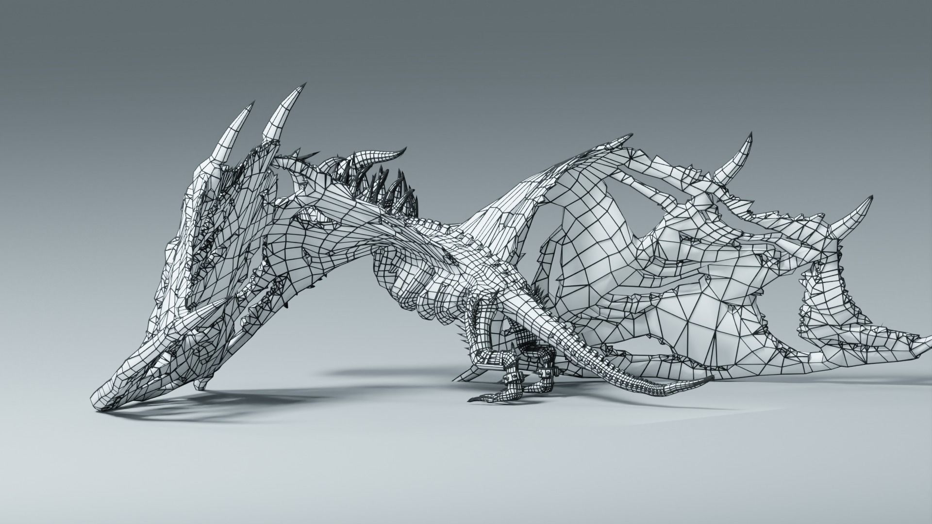 Undead Dragons Monsters Low-poly 3D model_56