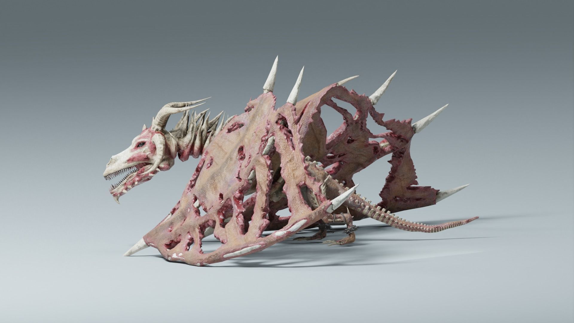 Undead Dragons Monsters Low-poly 3D model_40
