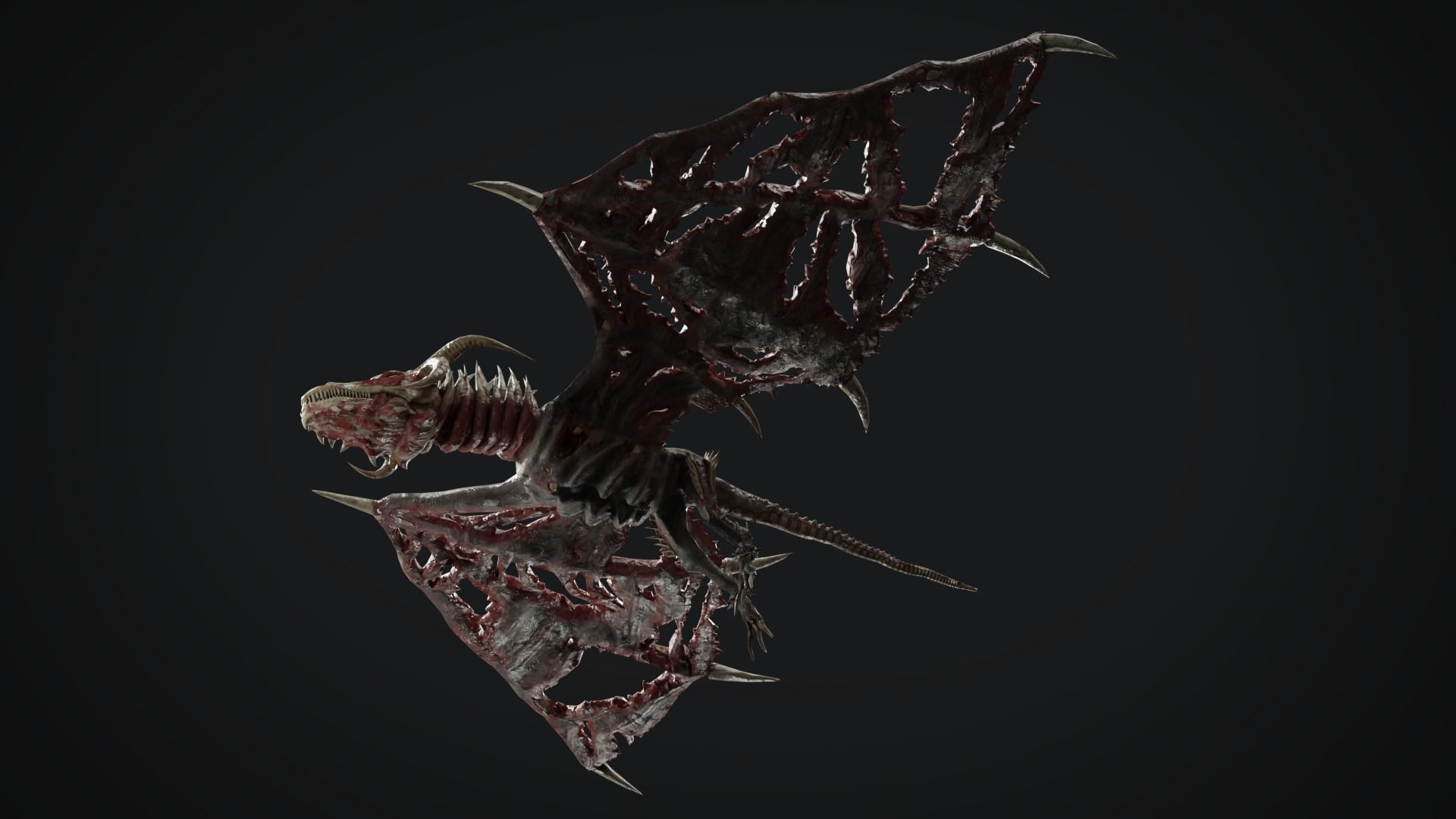 Undead Dragons Monsters Low-poly 3D model_25