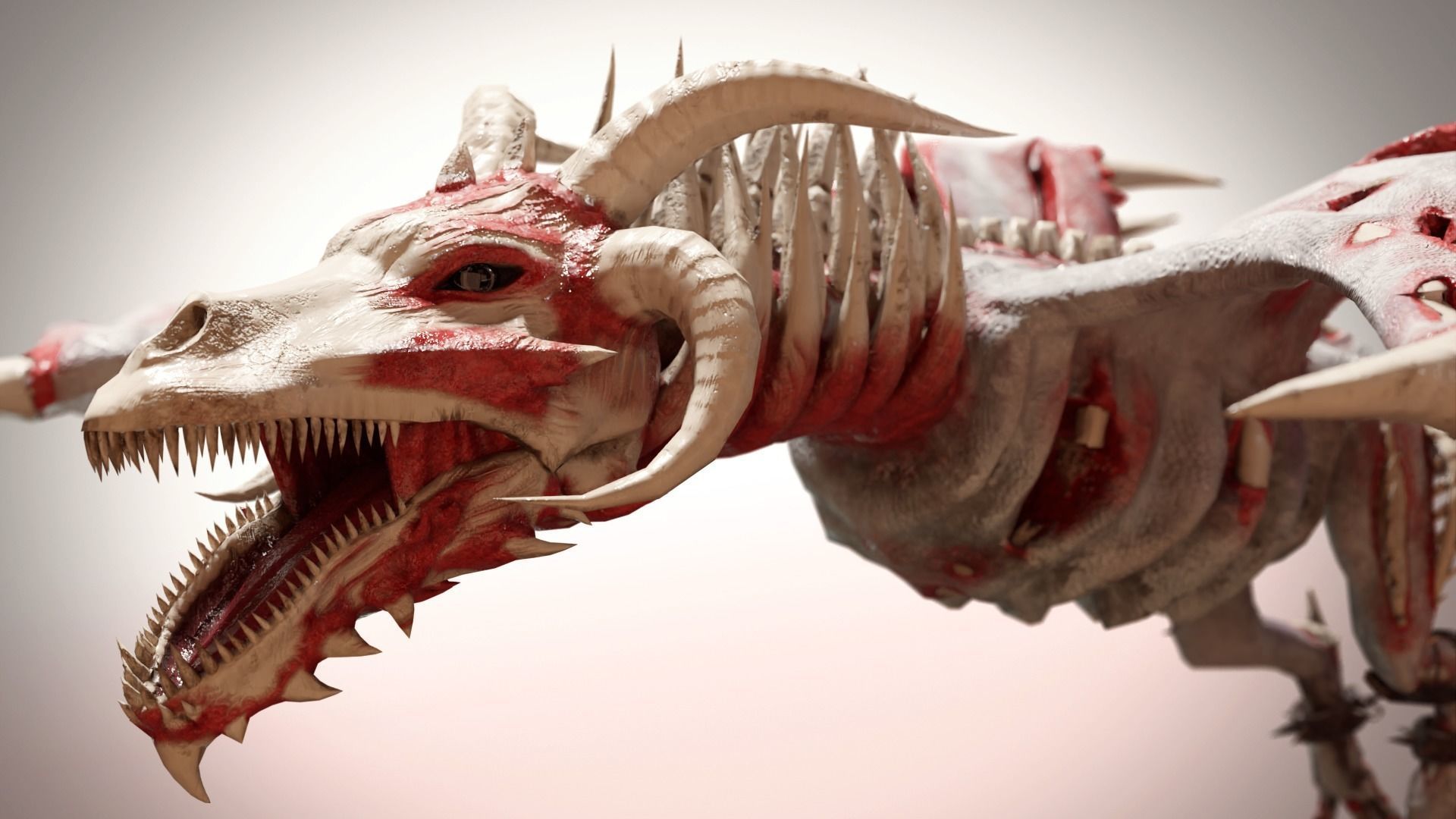 Undead Dragons Monsters Low-poly 3D model_11