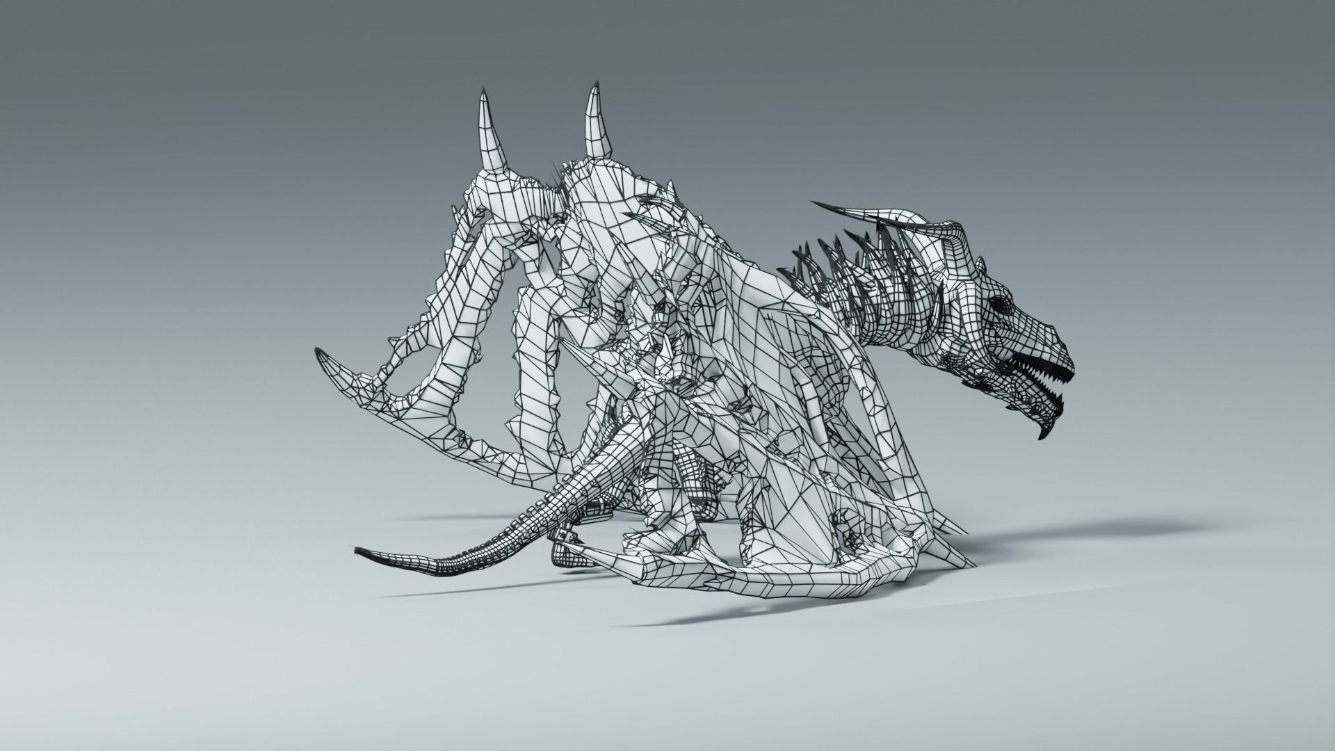 Undead Dragons Monsters Low-poly 3D model_51