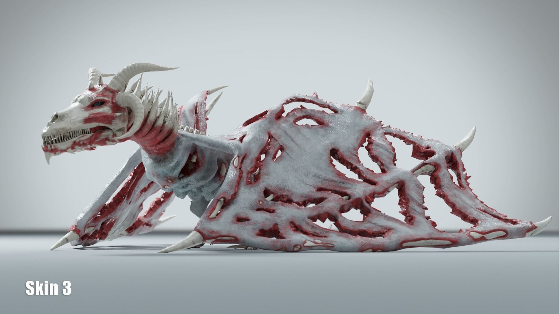 Undead Dragons Monsters Low-poly 3D model_16