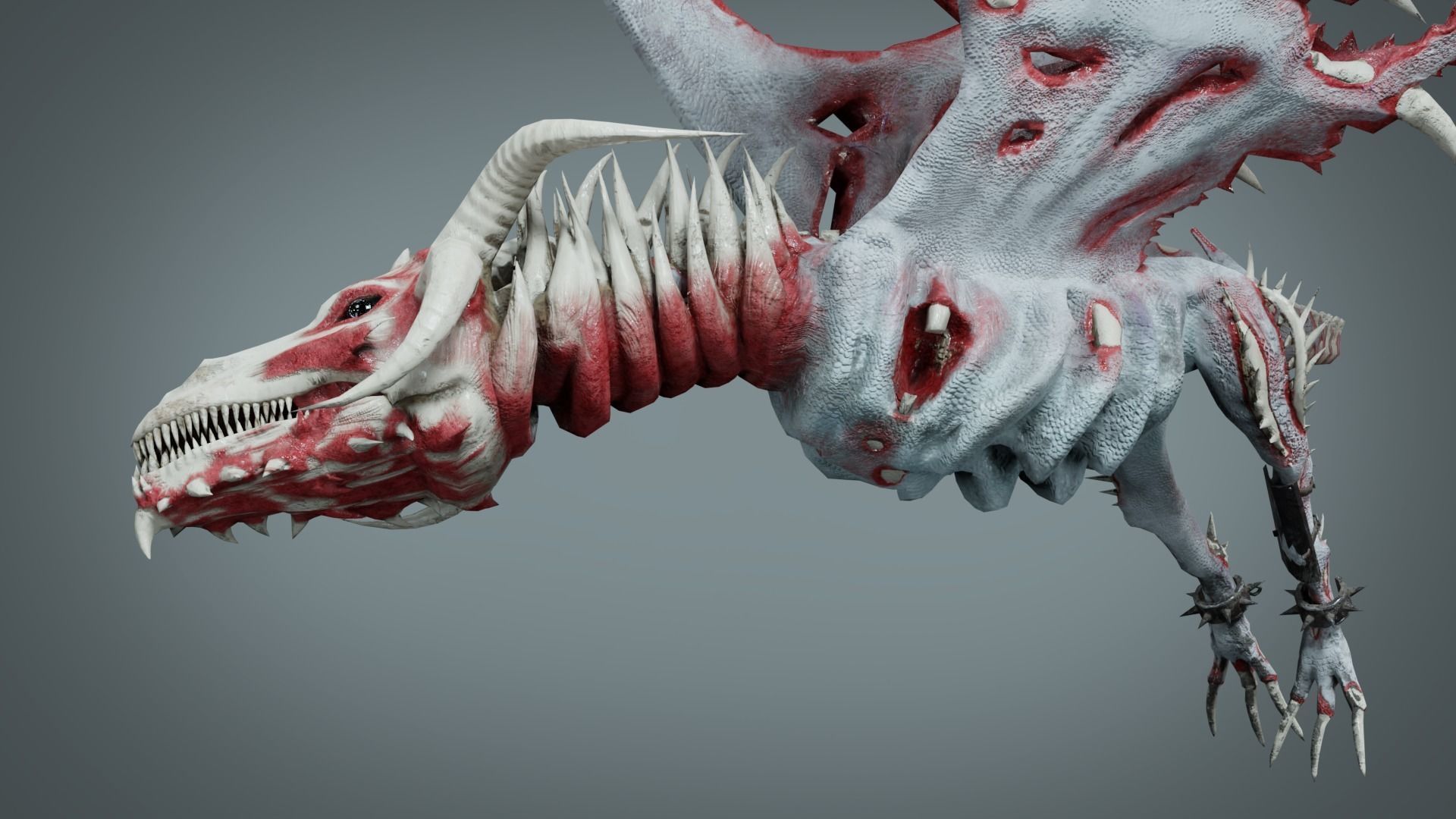 Undead Dragons Monsters Low-poly 3D model_12