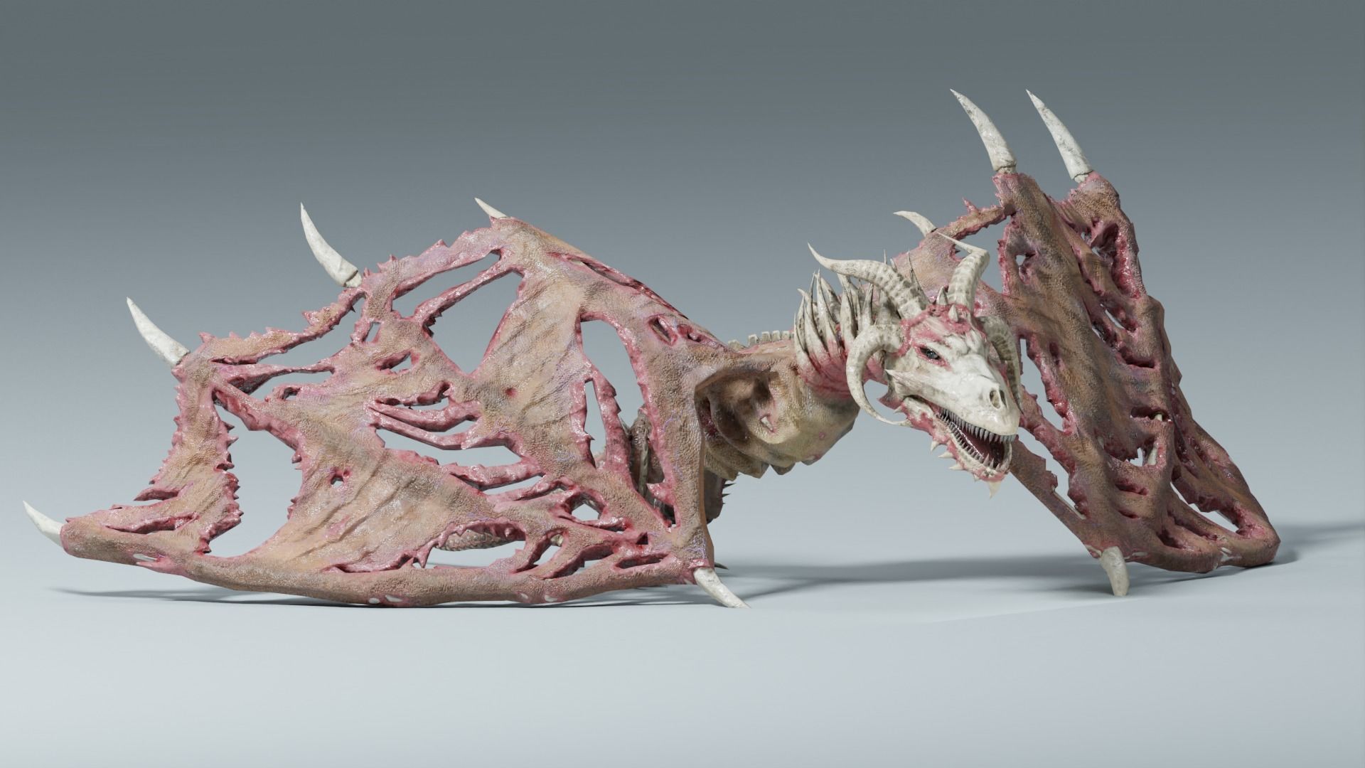 Undead Dragons Monsters Low-poly 3D model_28