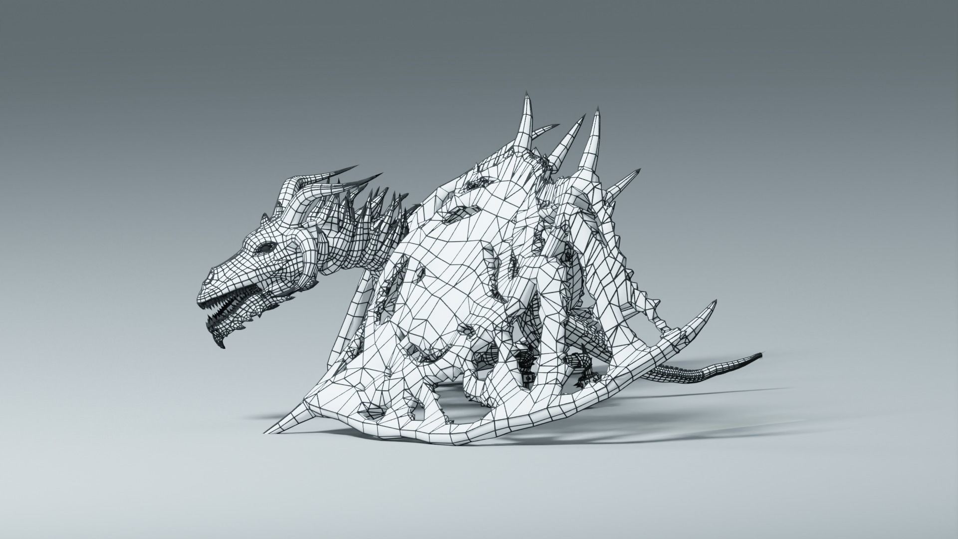 Undead Dragons Monsters Low-poly 3D model_60