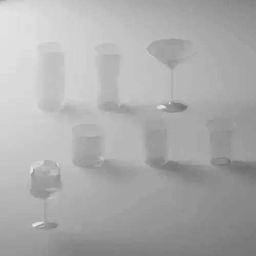 Set of low-poly glases