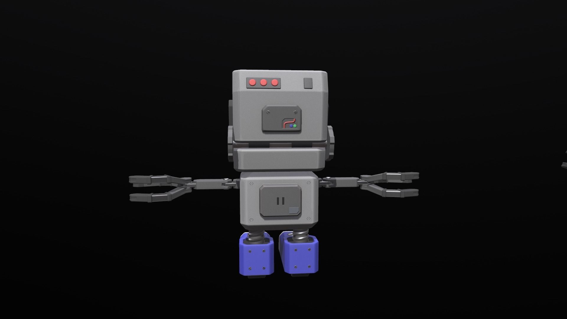 Stylized Robot Game-ready Model Low-poly 3D model_2