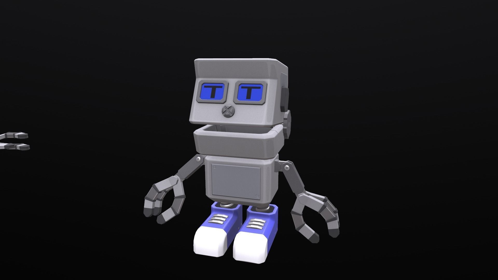Stylized Robot Game-ready Model Low-poly 3D model_6