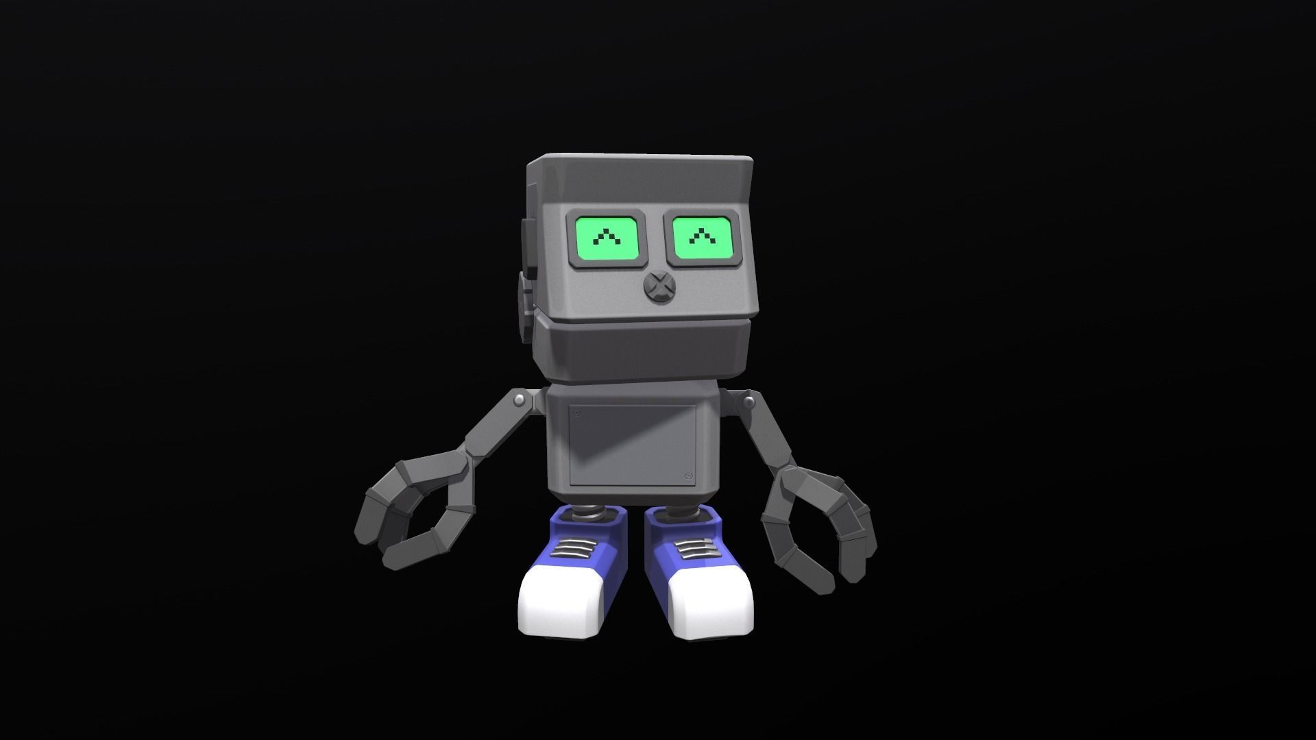 Stylized Robot Game-ready Model Low-poly 3D model_3