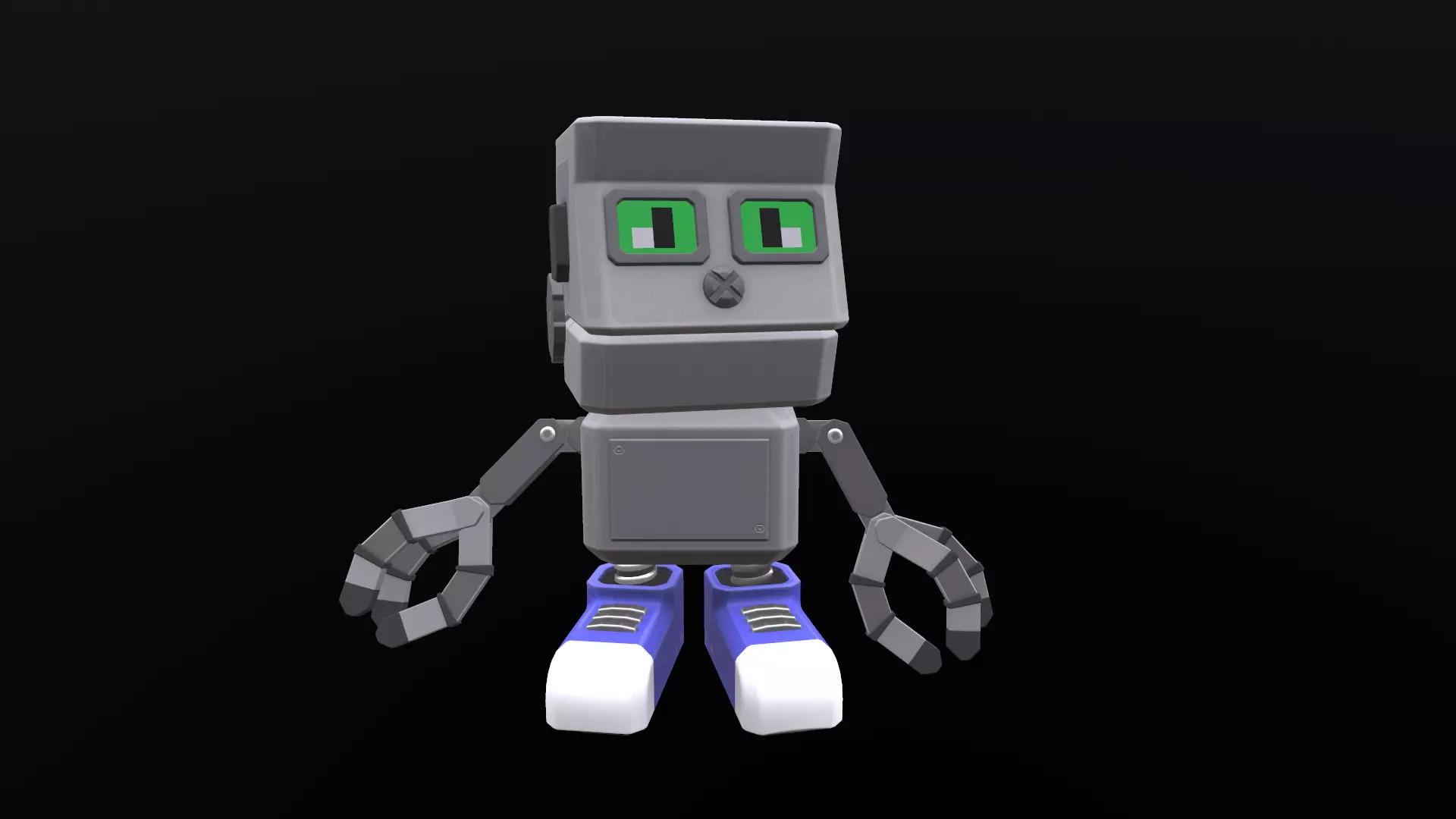 Stylized Robot Game-ready Model Low-poly 3D model_0