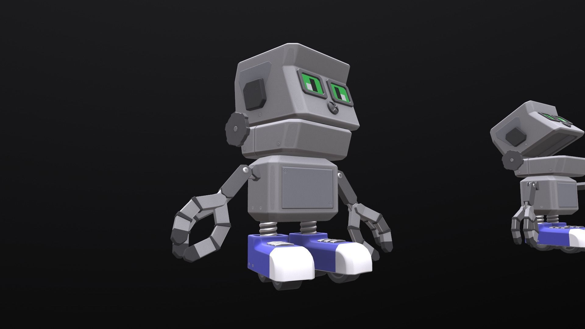 Stylized Robot Game-ready Model Low-poly 3D model_5