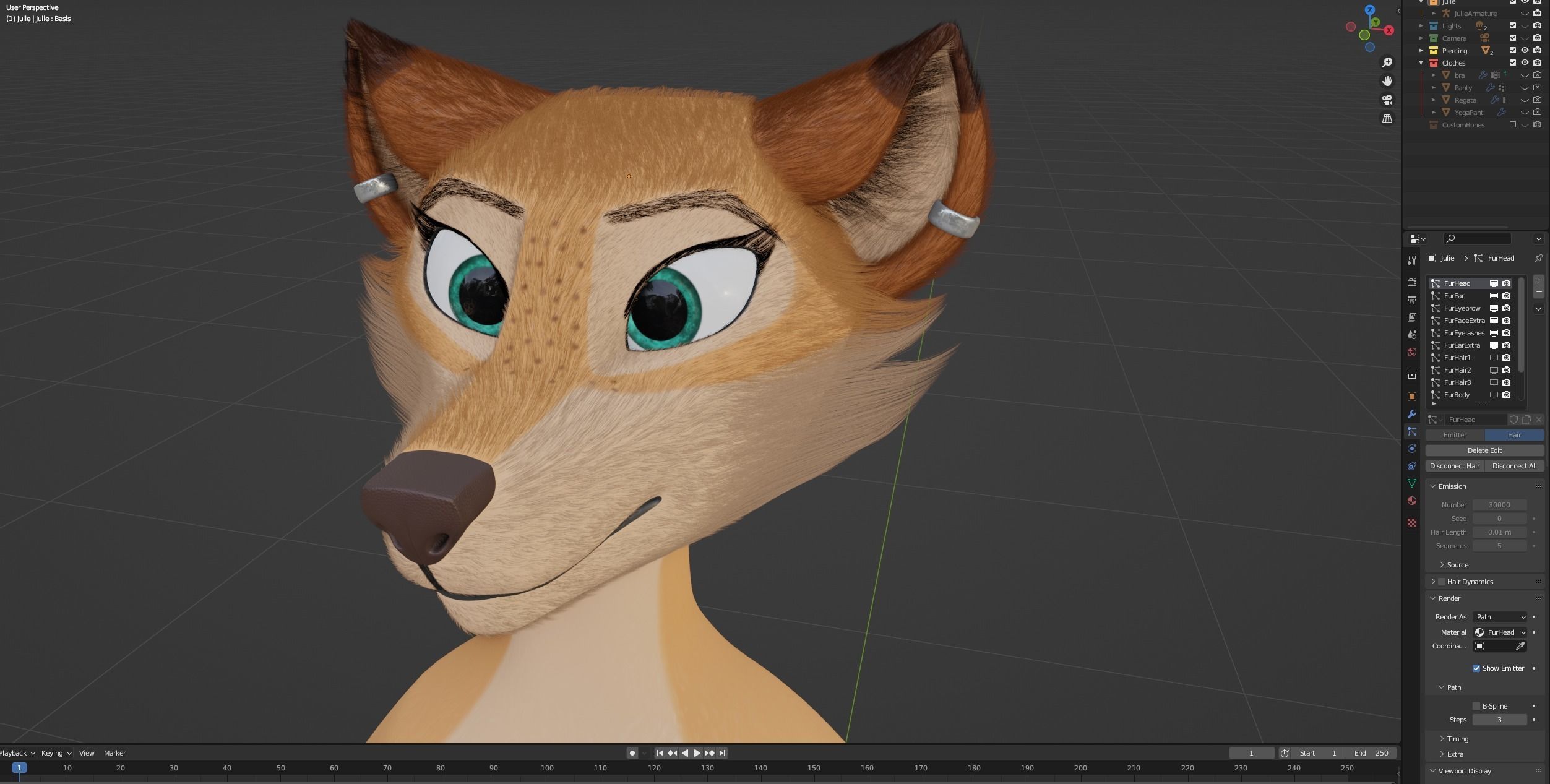 Julie Anthro Fox 3D model_103