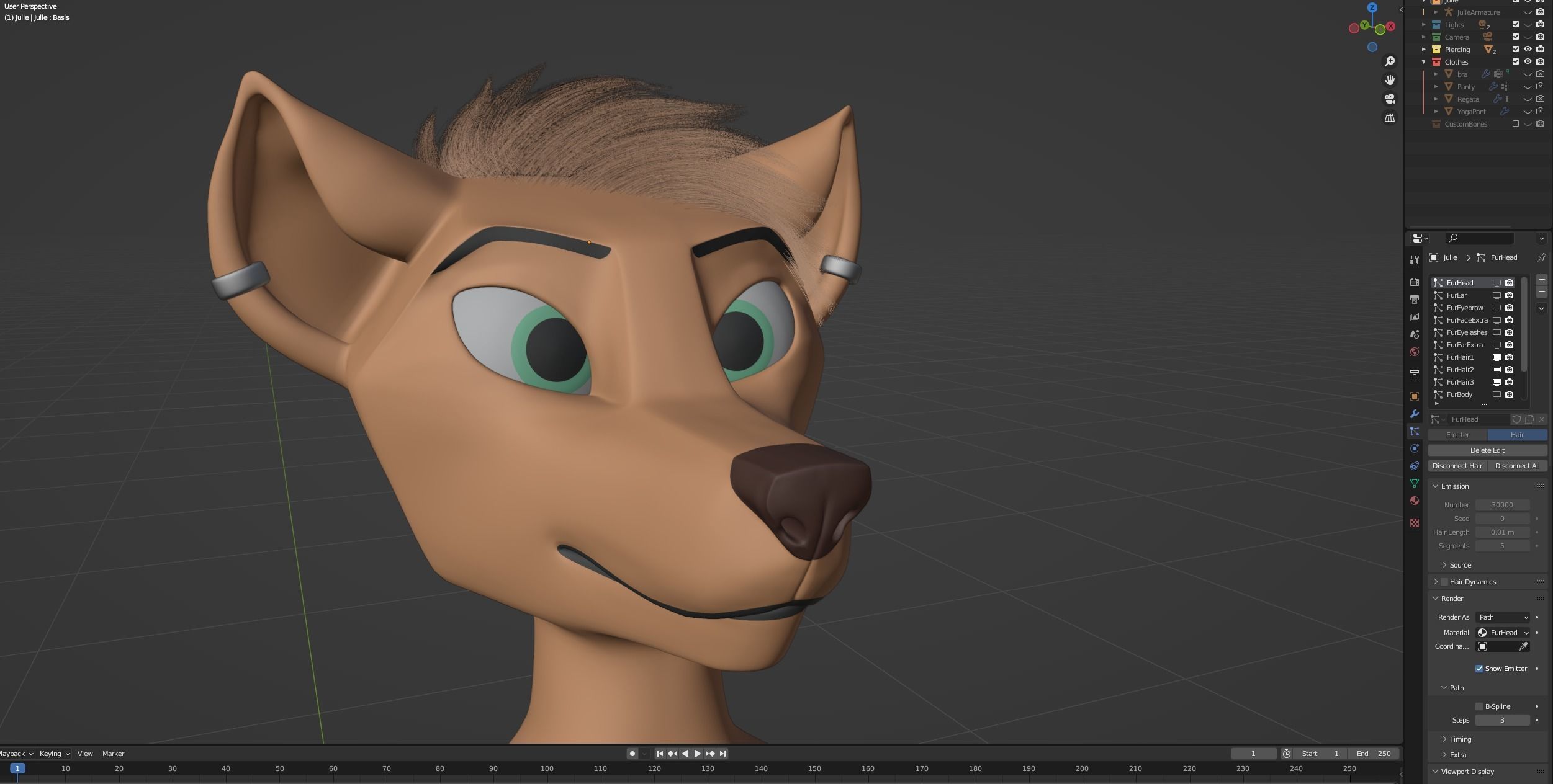 Julie Anthro Fox 3D model_104