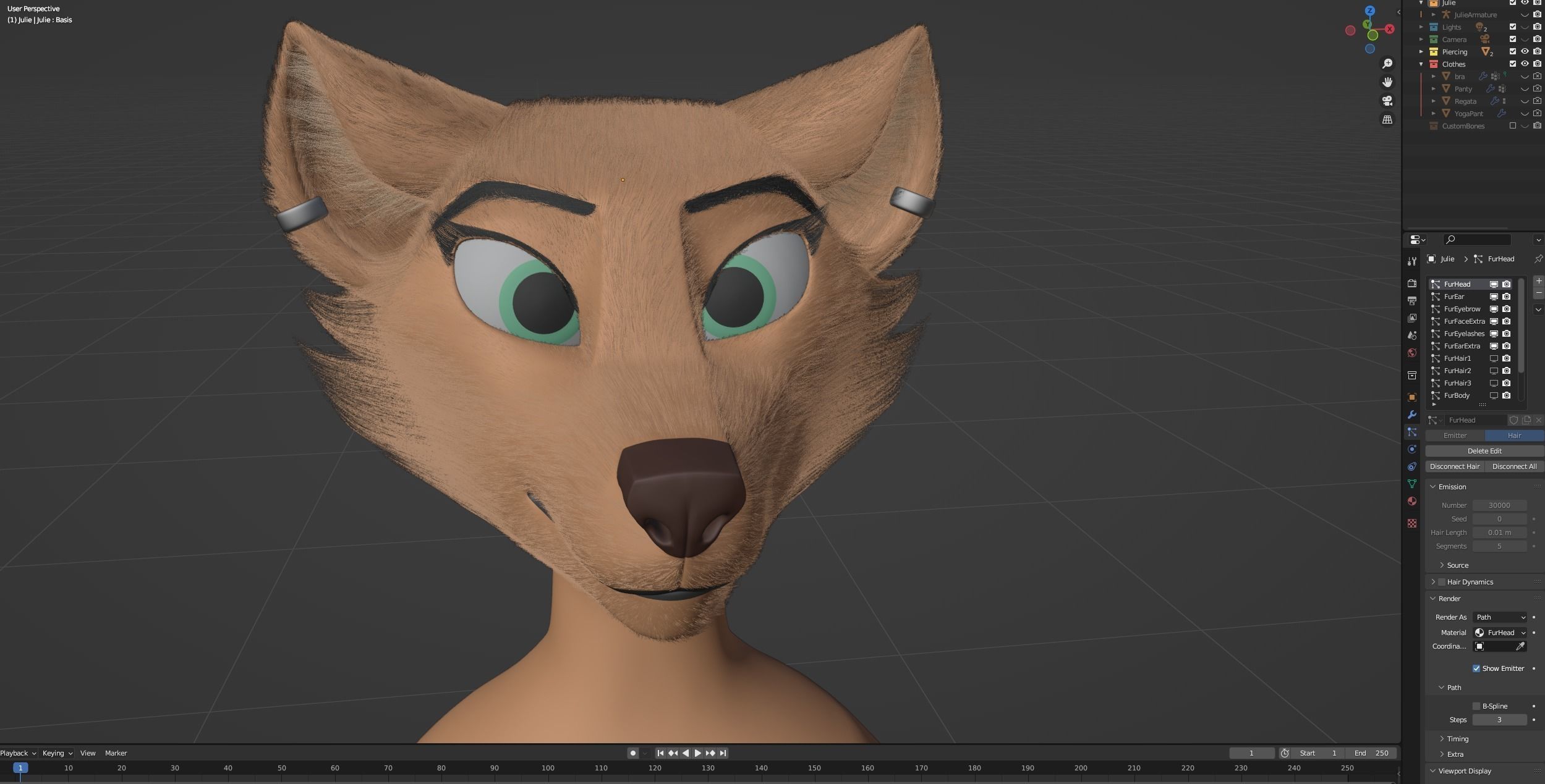 Julie Anthro Fox 3D model_102