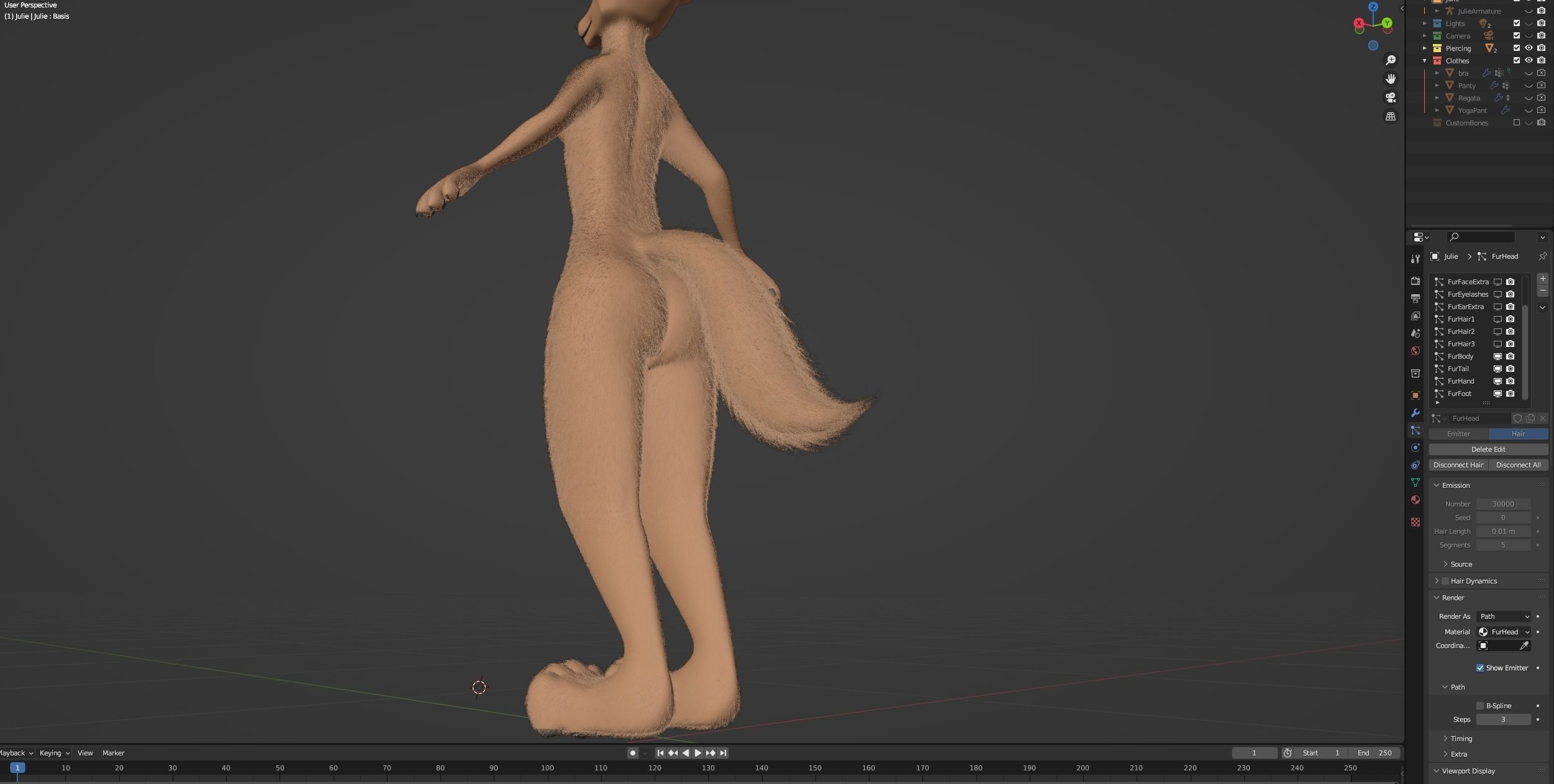 Julie Anthro Fox 3D model_107
