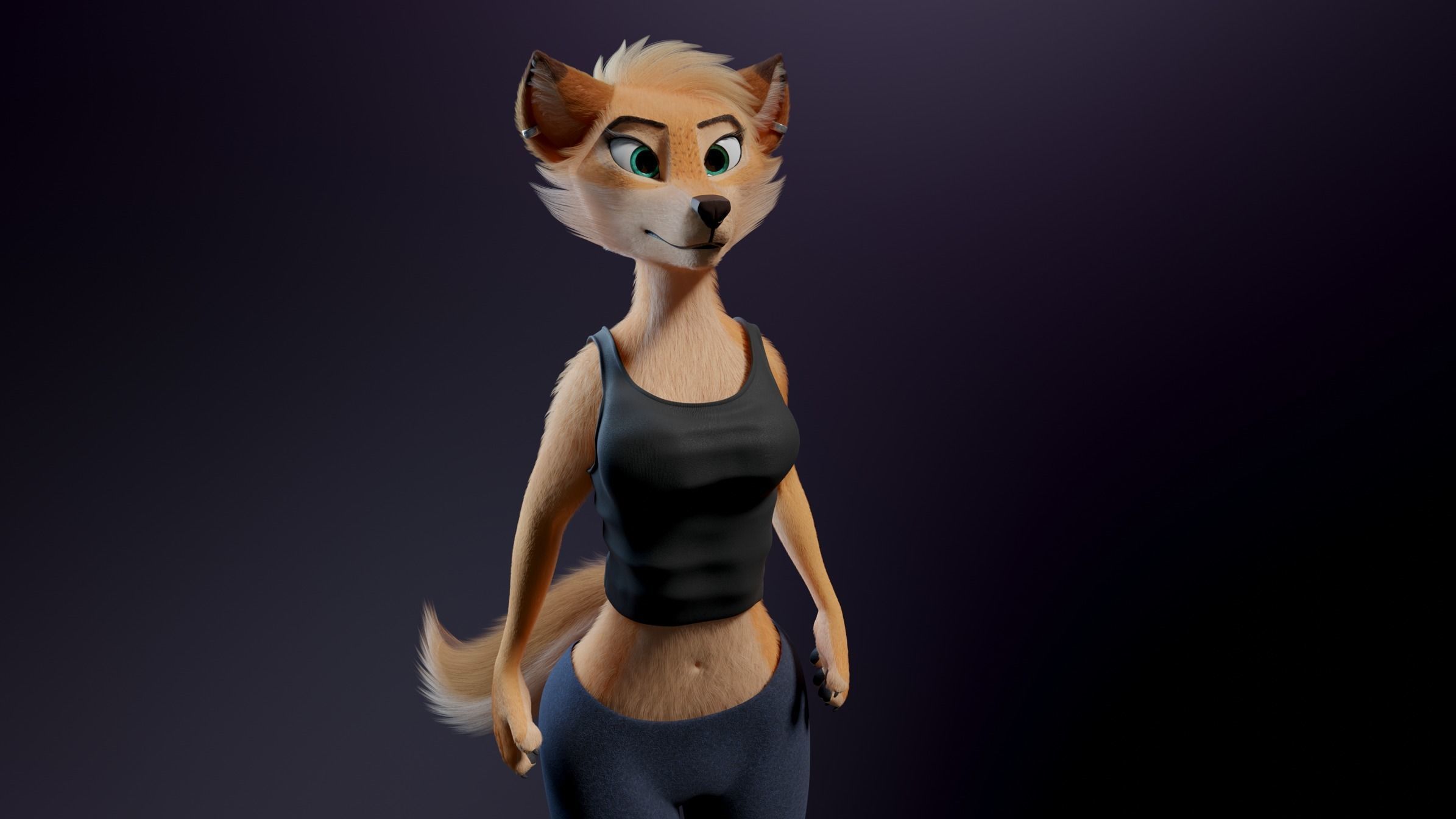 Julie Anthro Fox 3D model_2