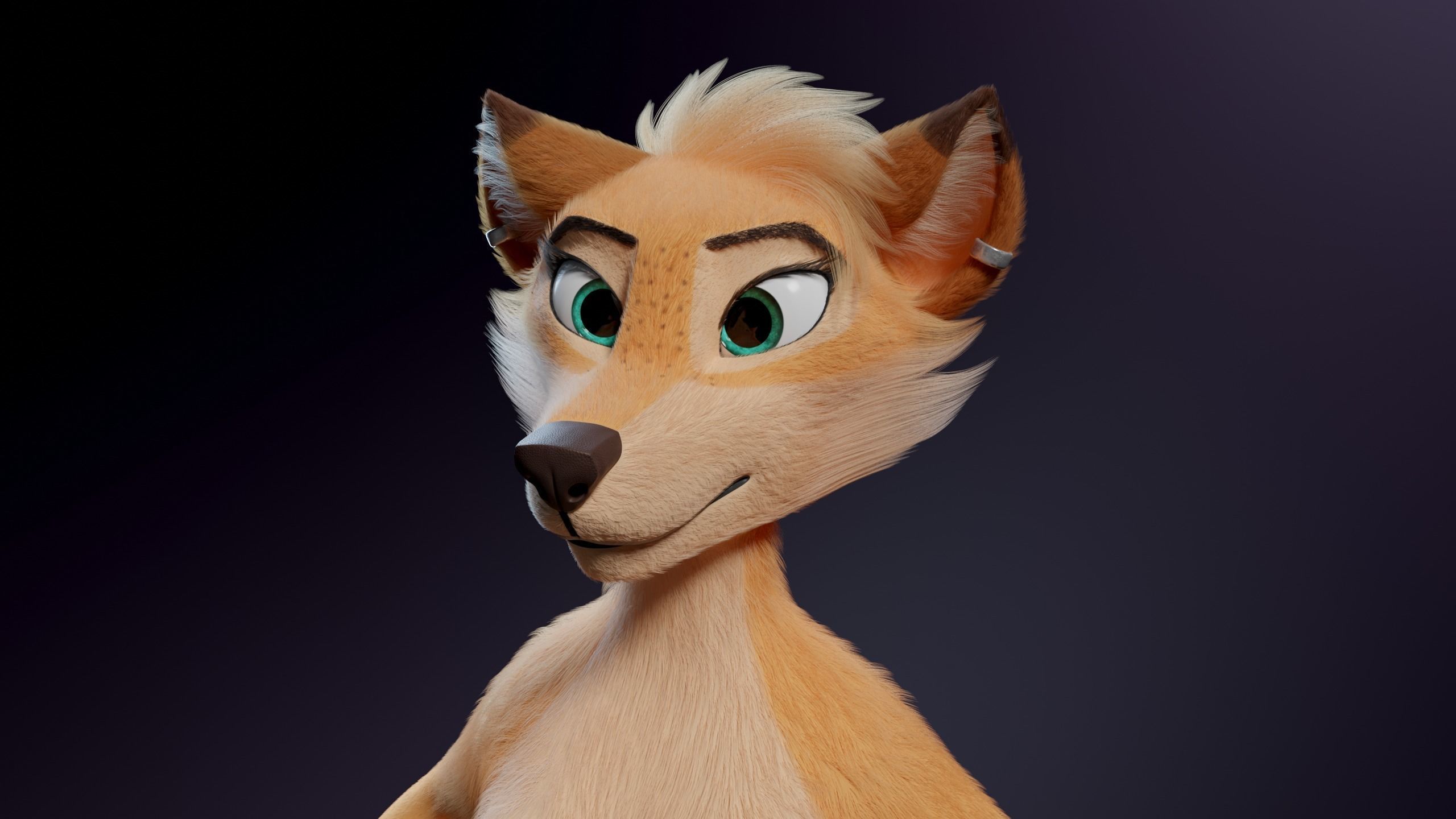 Julie Anthro Fox 3D model_5