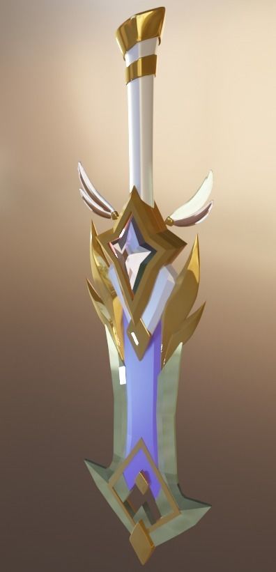 Sword of Ekko Star Guardian 3D Print Model 3D print model_2