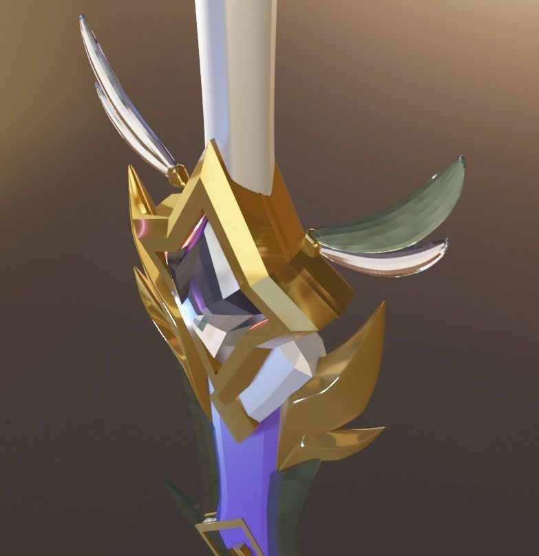 Sword of Ekko Star Guardian 3D Print Model 3D print model_3