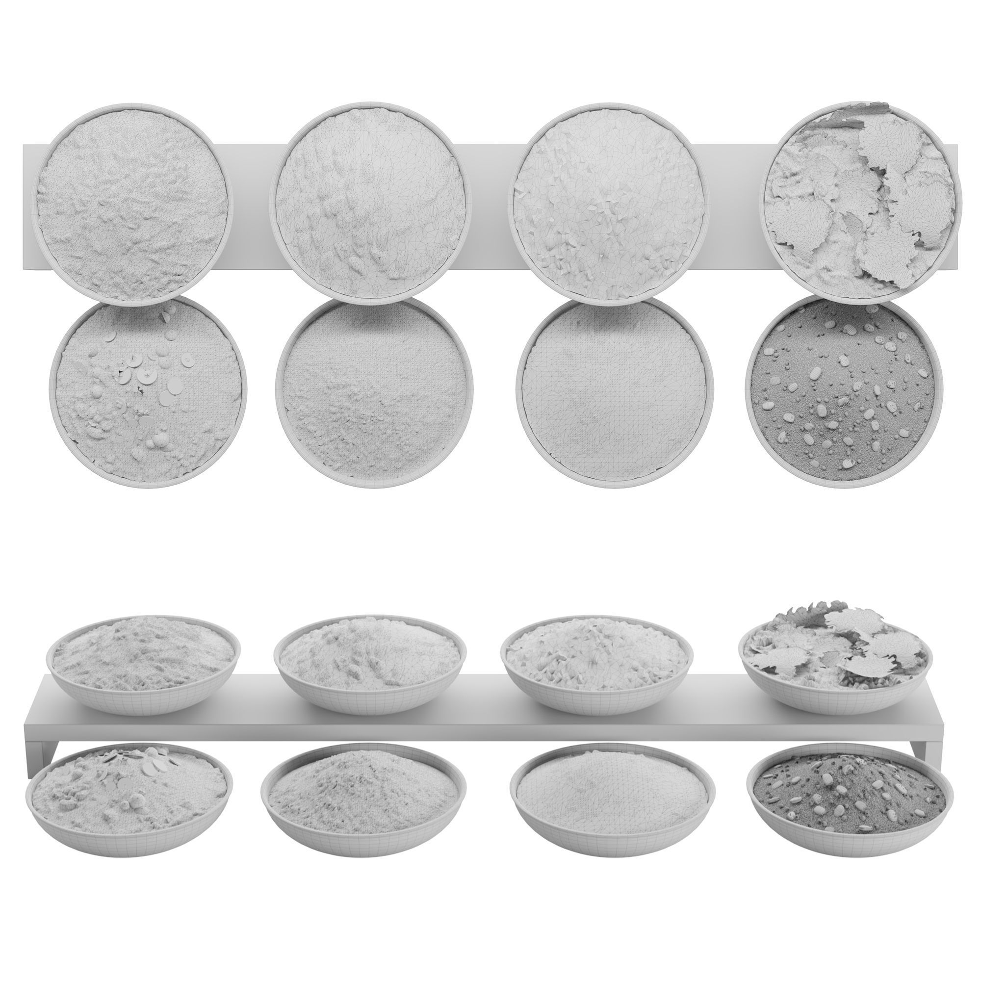 Varied salad bar 3D model_1