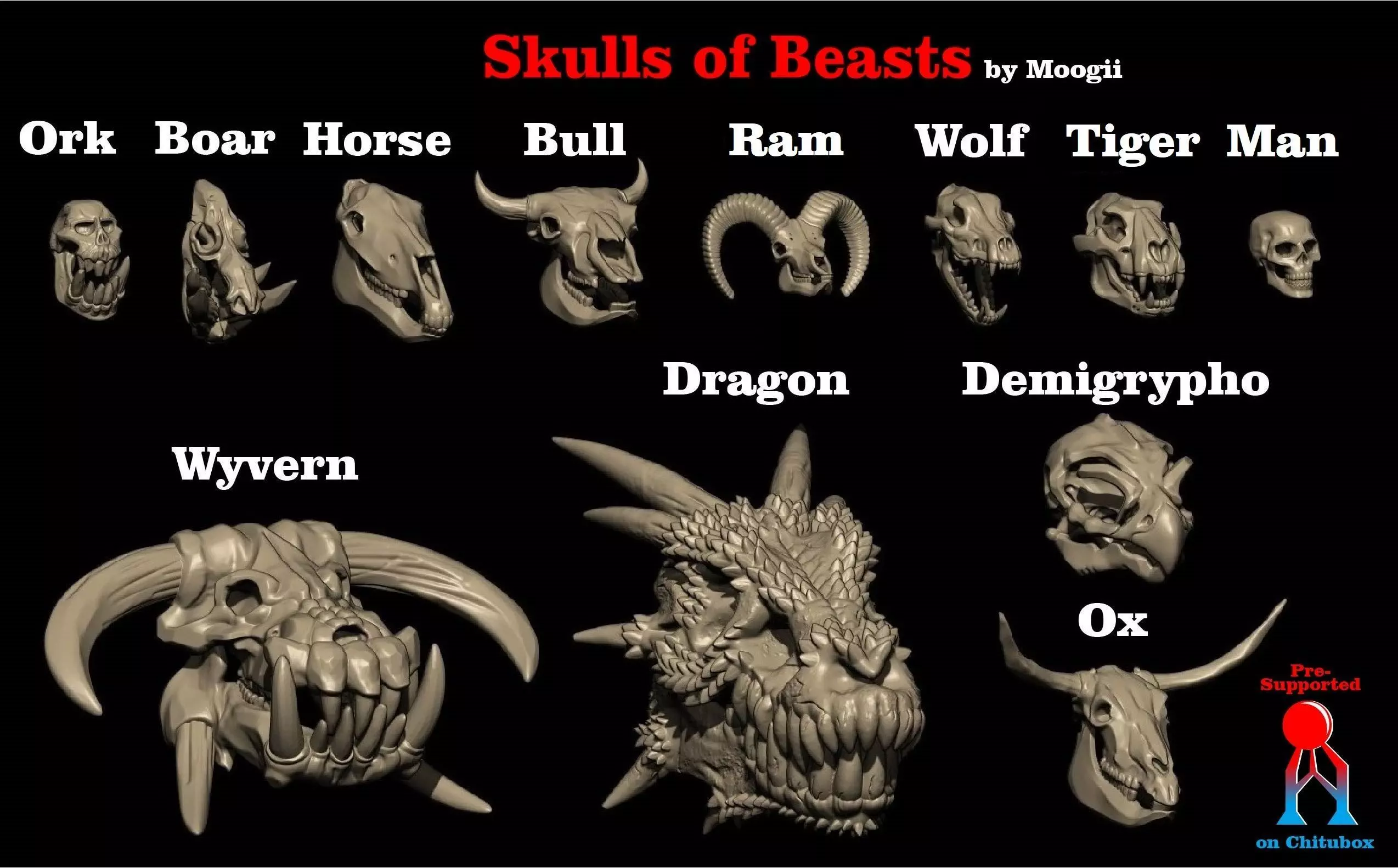 SKULLS OF BEASTS 3D print model_0