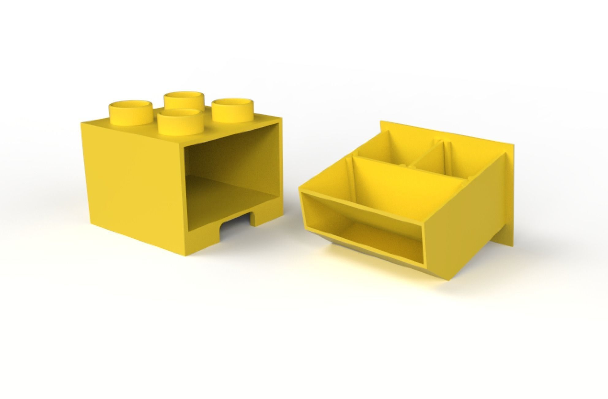 STACKABLE MODULAR LEGO ORGANIZER BOX 3D print model_2