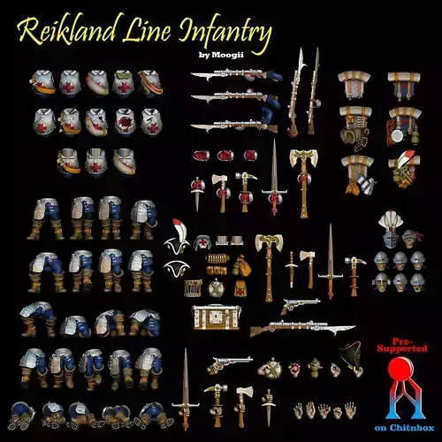 Modular Reikland Line Infantry 3D print model