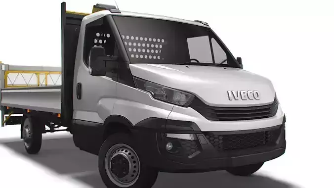 Iveco Daily Dropside Tail Lift 2018 3D model
