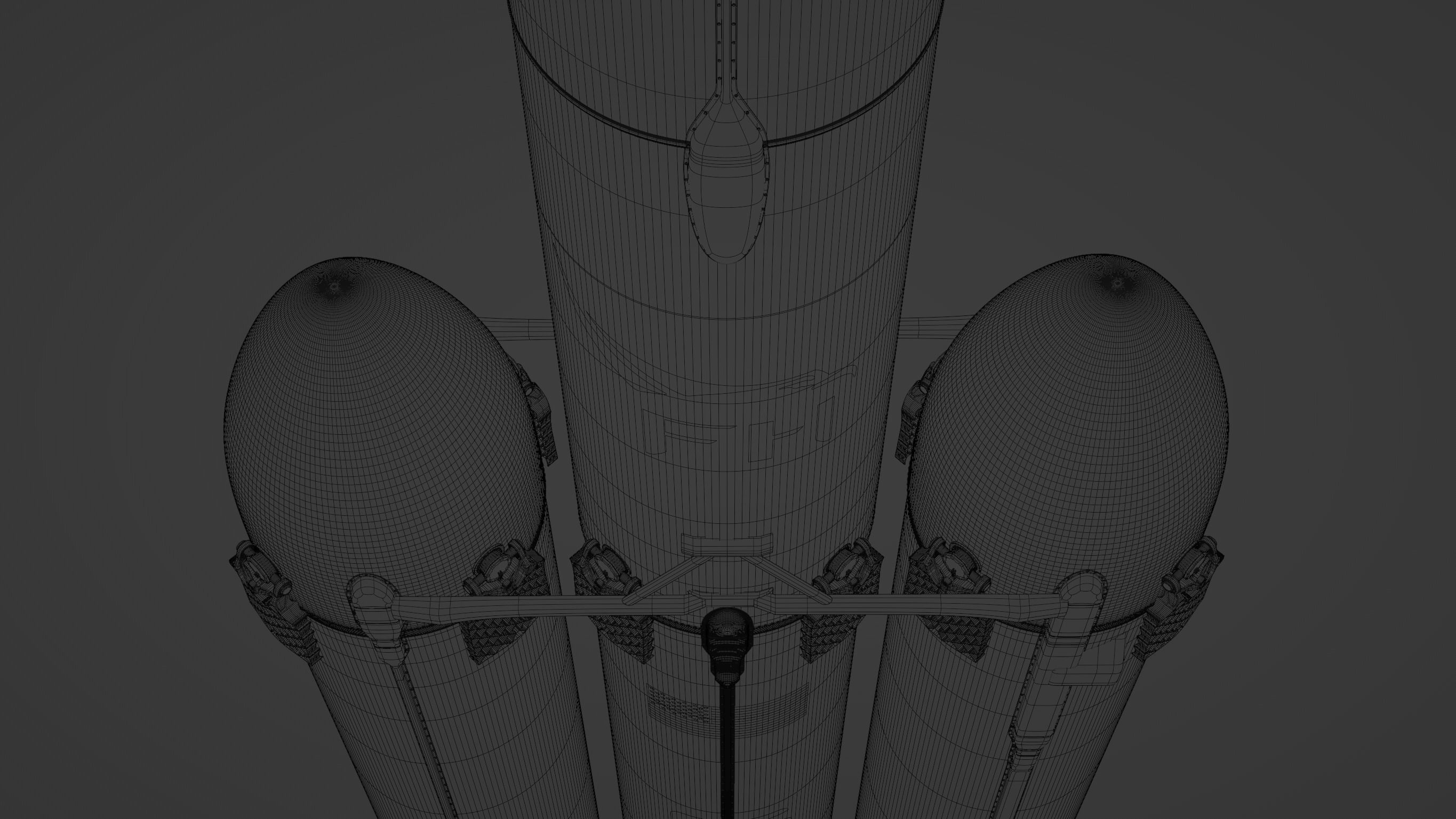 SpaceX Falcon Heavy 3D model_8