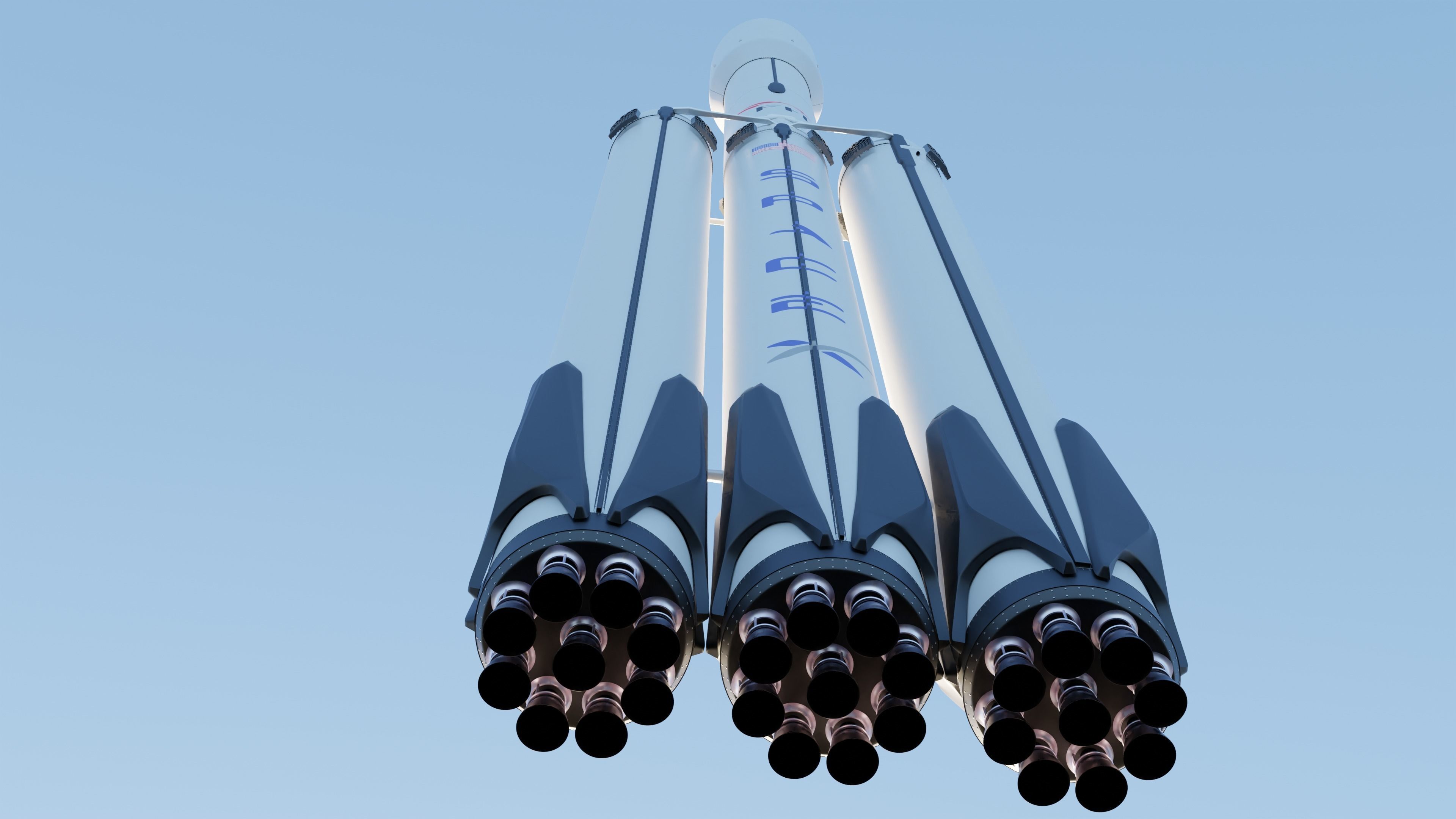 SpaceX Falcon Heavy 3D model_2