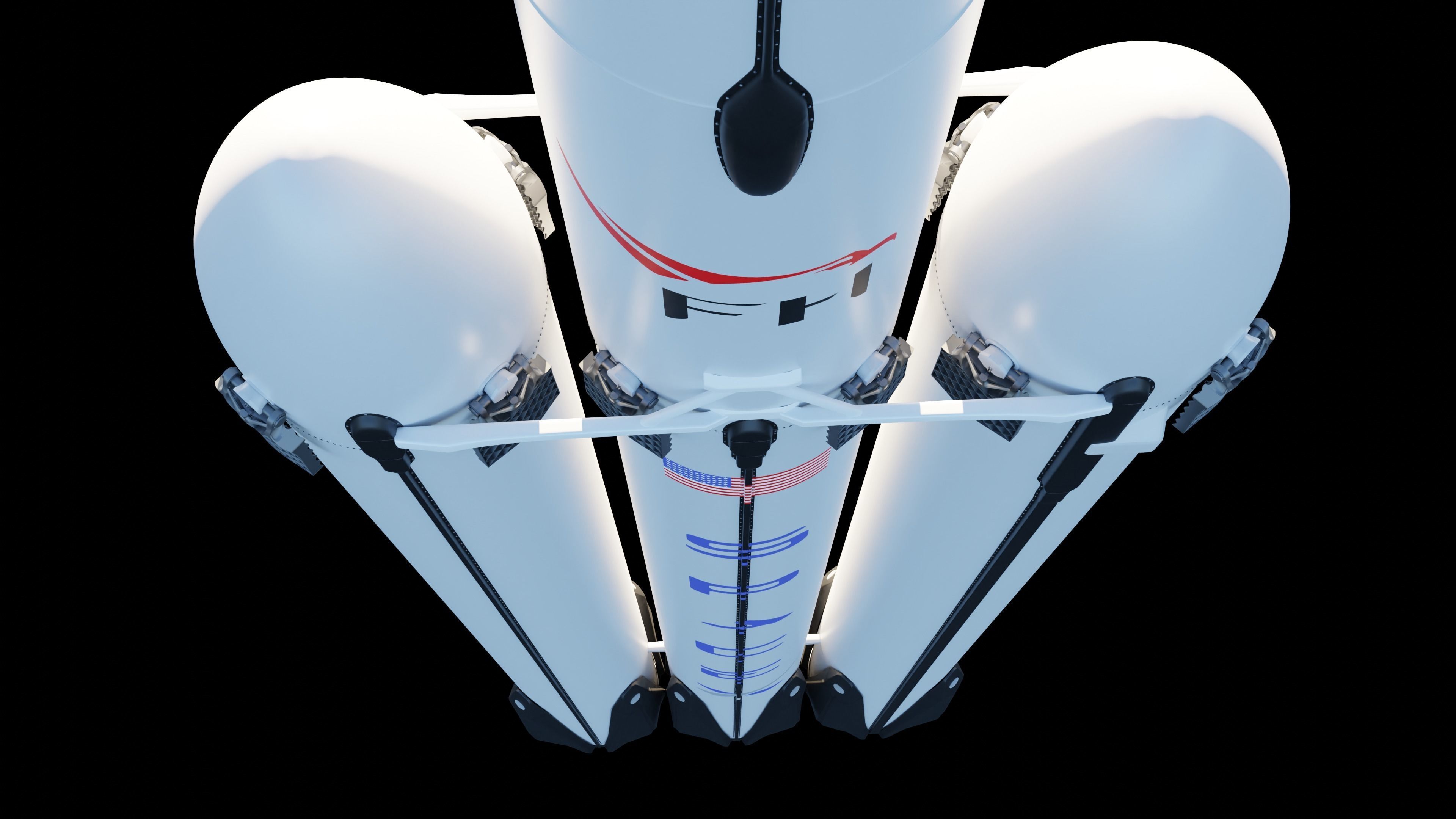 SpaceX Falcon Heavy 3D model_1