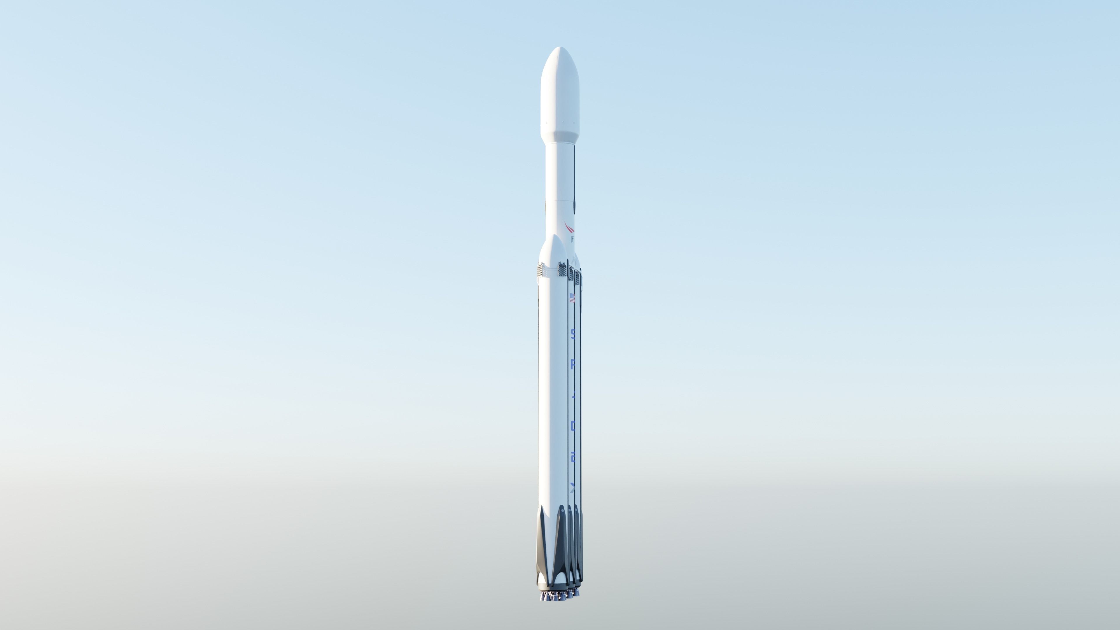 SpaceX Falcon Heavy 3D model_6