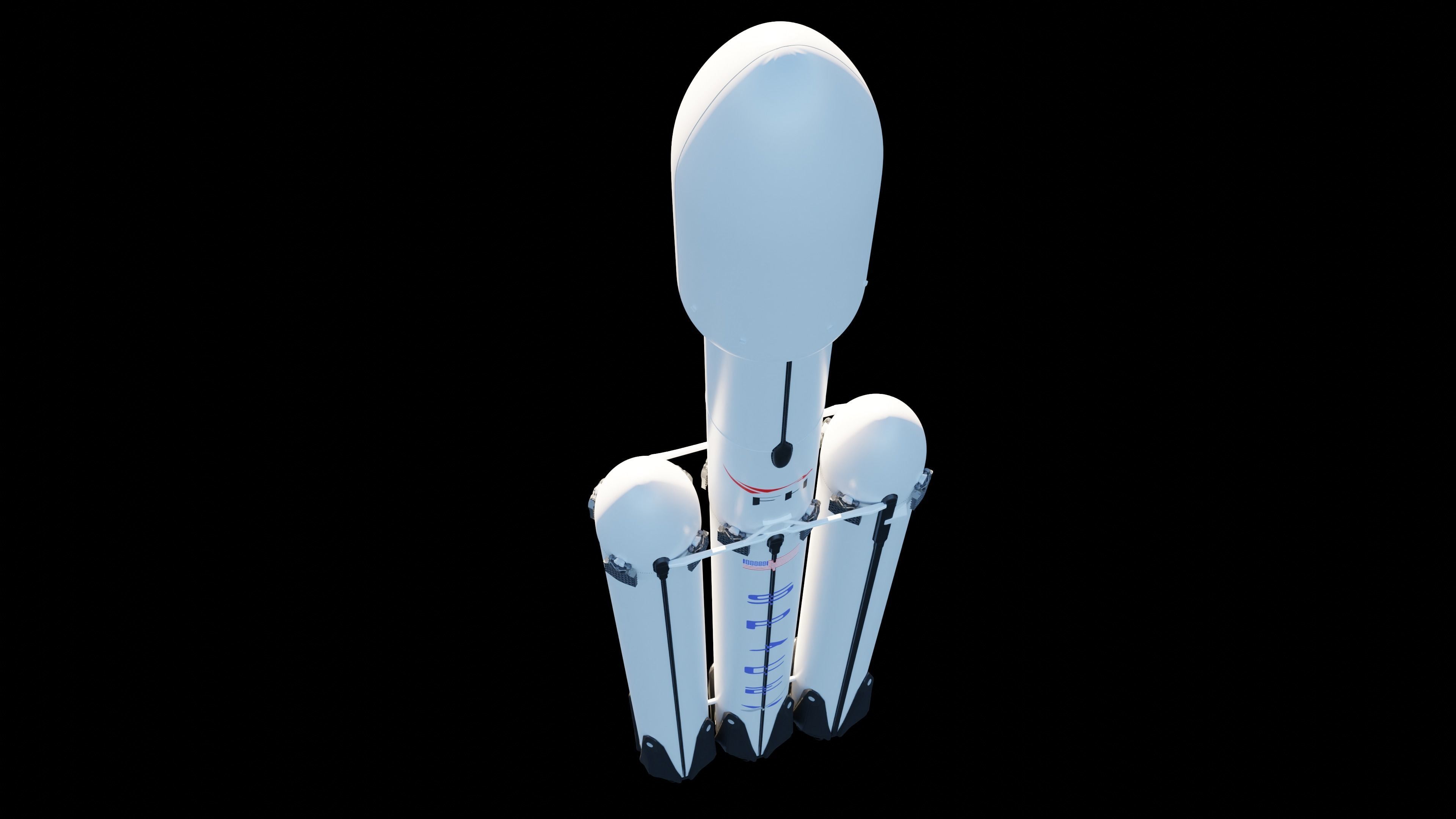 SpaceX Falcon Heavy 3D model_4