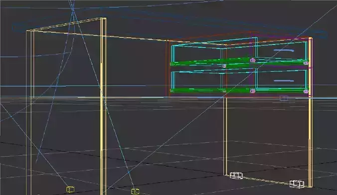 escritorio de 110 cm 3D model