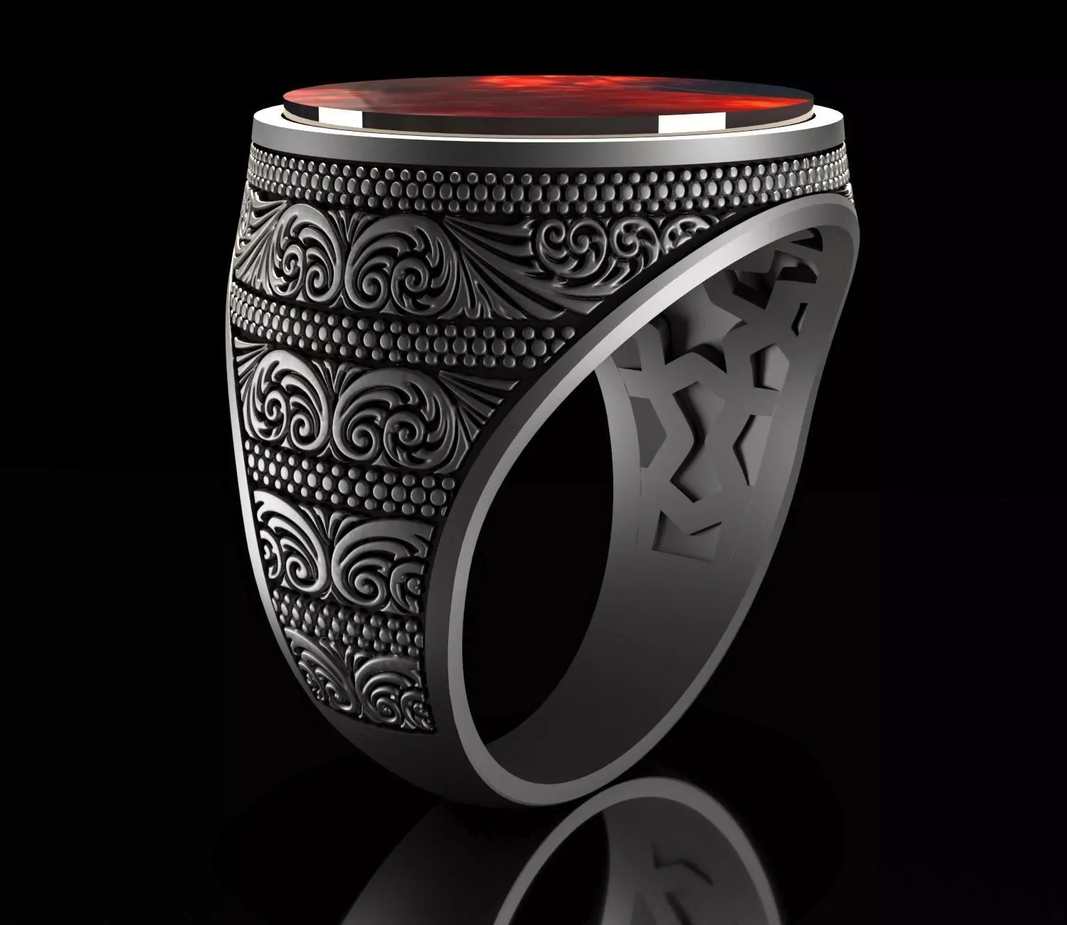 Mens ring 3D print model_0