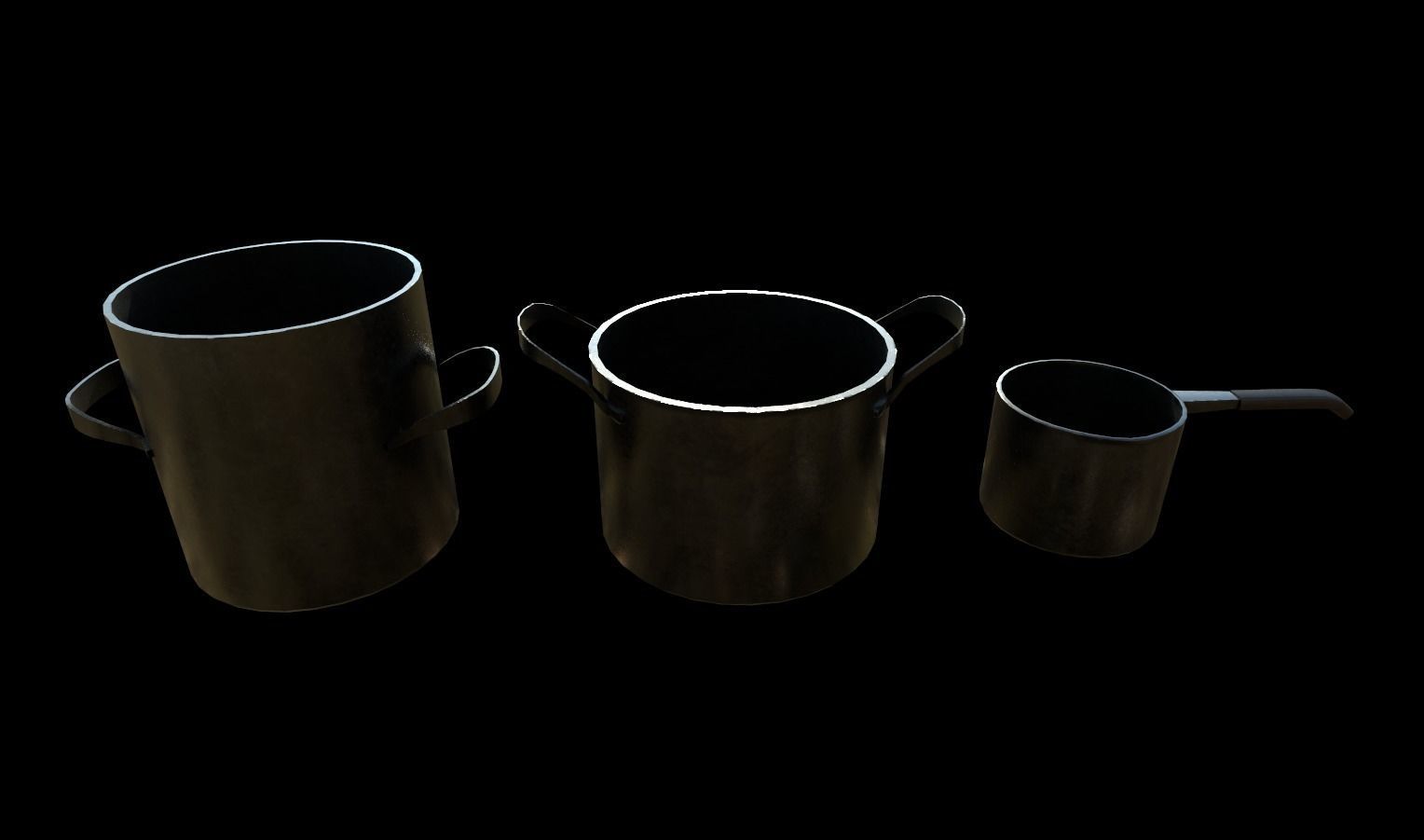 Kitchen Set Pack  Low-poly 3D model_17