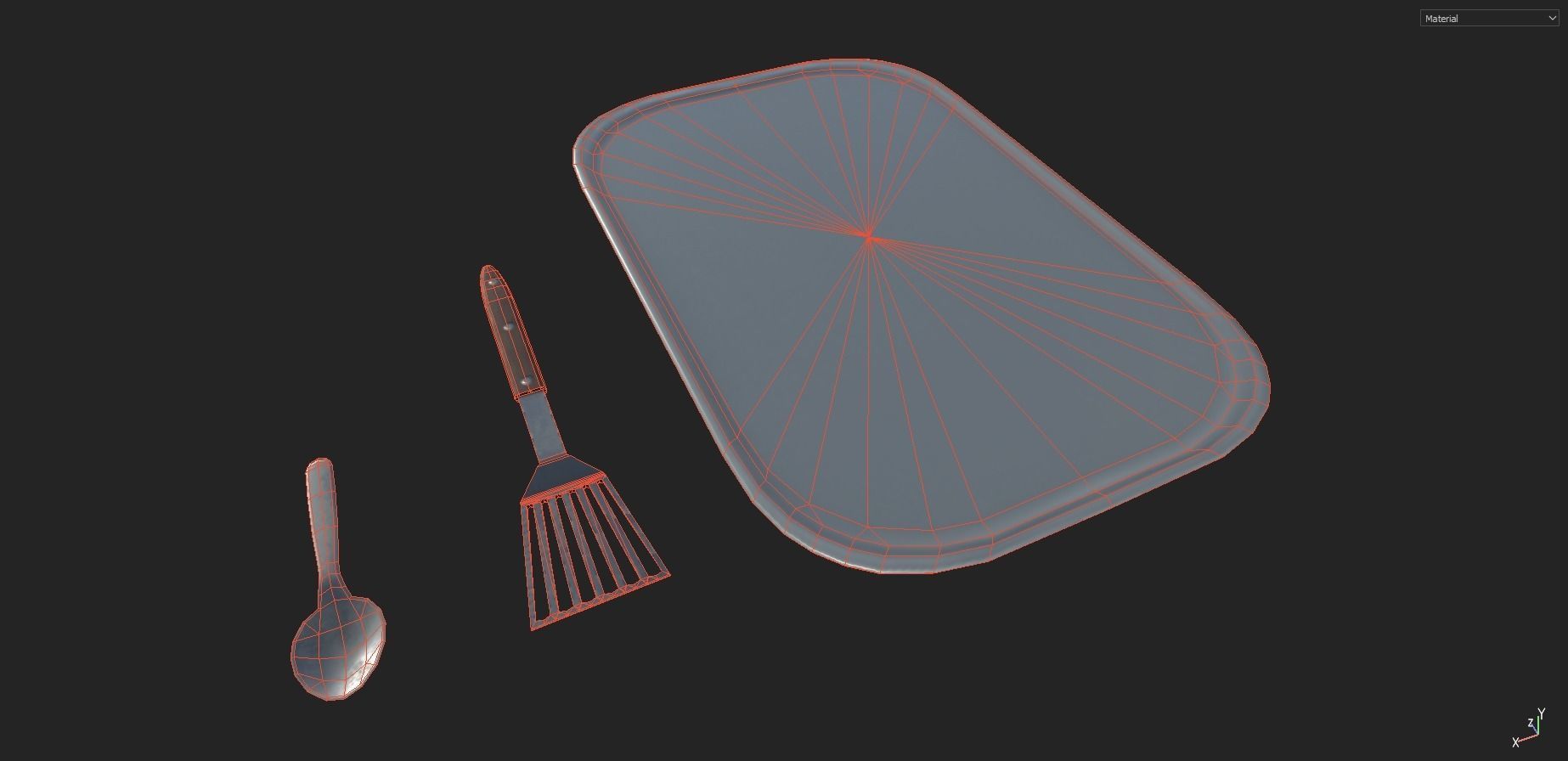 Kitchen Set Pack  Low-poly 3D model_22