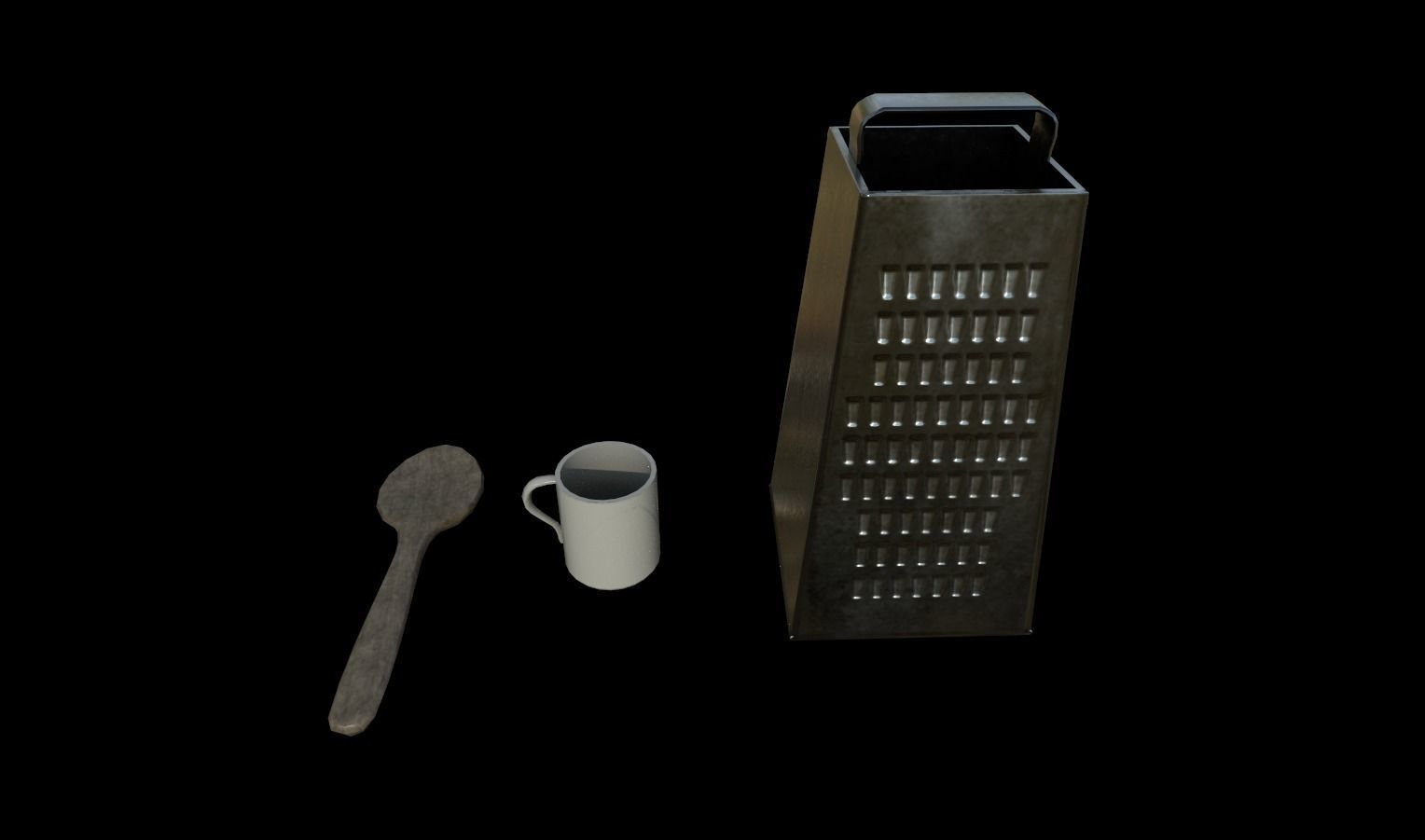 Kitchen Set Pack  Low-poly 3D model_1