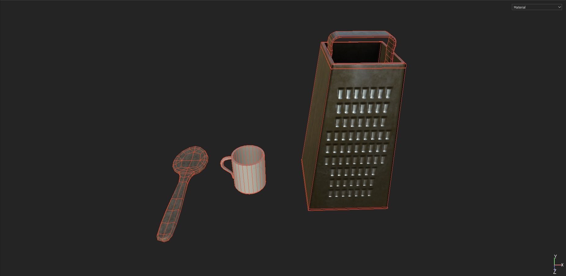 Kitchen Set Pack  Low-poly 3D model_2