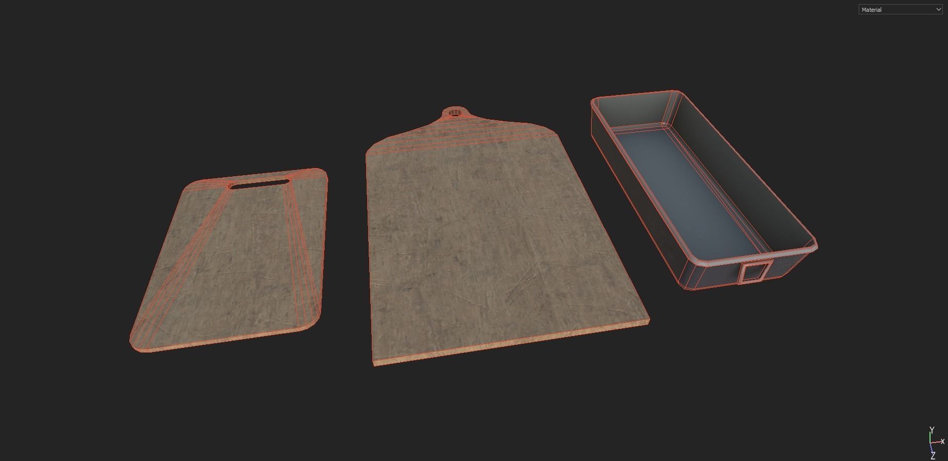 Kitchen Set Pack  Low-poly 3D model_4