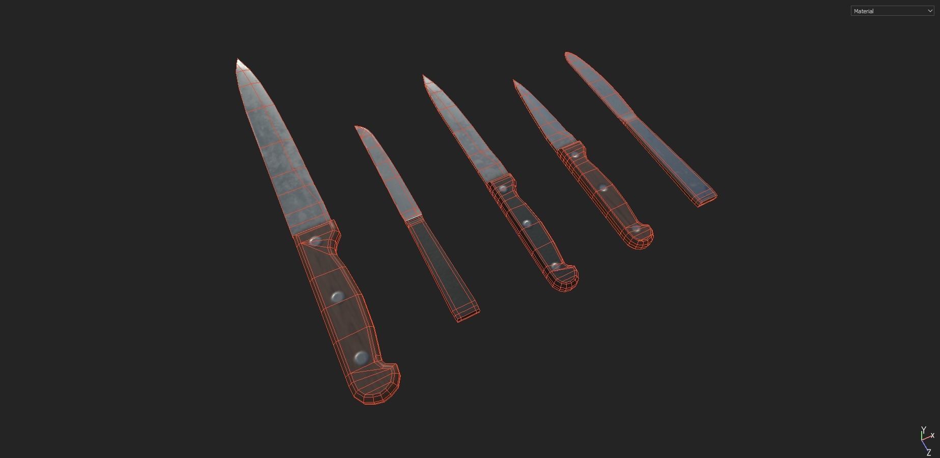 Kitchen Set Pack  Low-poly 3D model_10