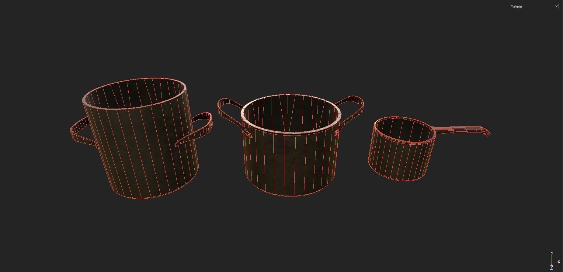 Kitchen Set Pack  Low-poly 3D model_18