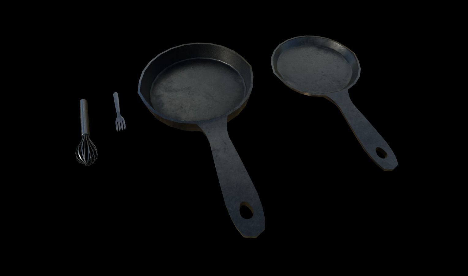 Kitchen Set Pack  Low-poly 3D model_5