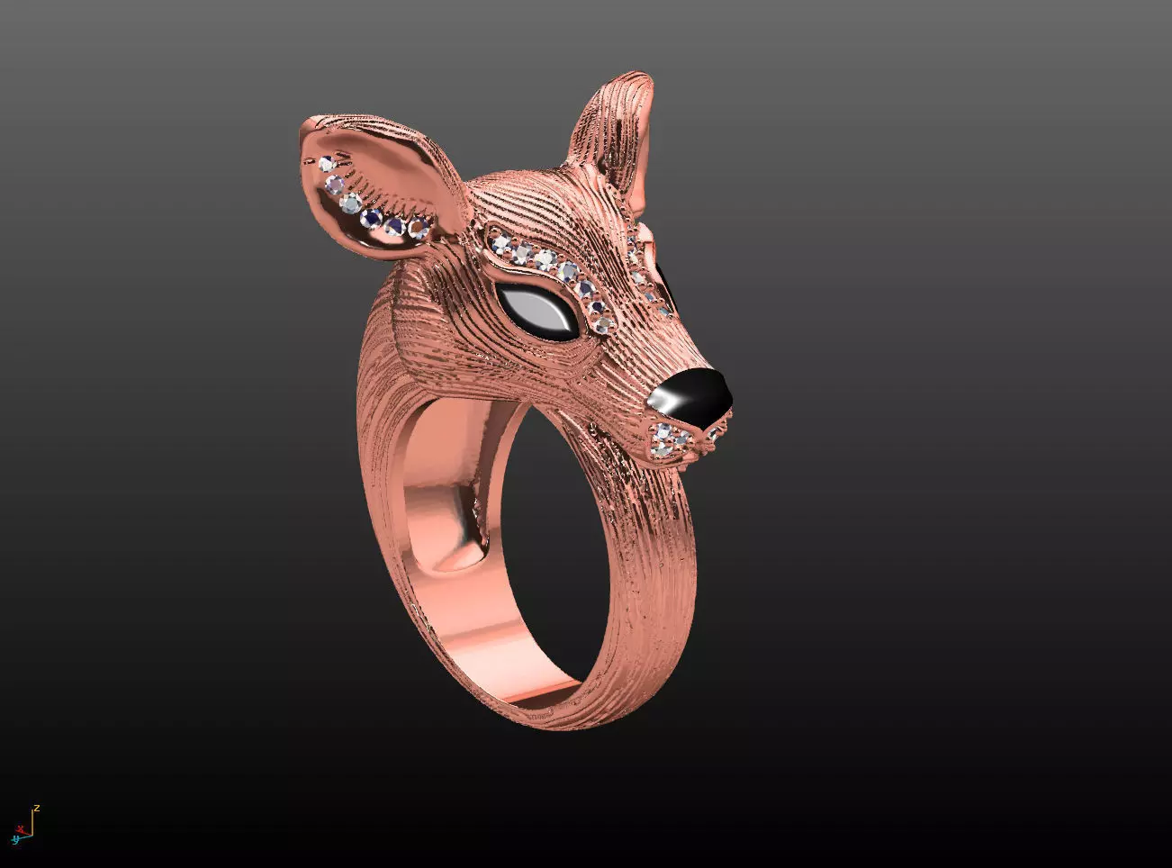 deer ring 3D print model_0