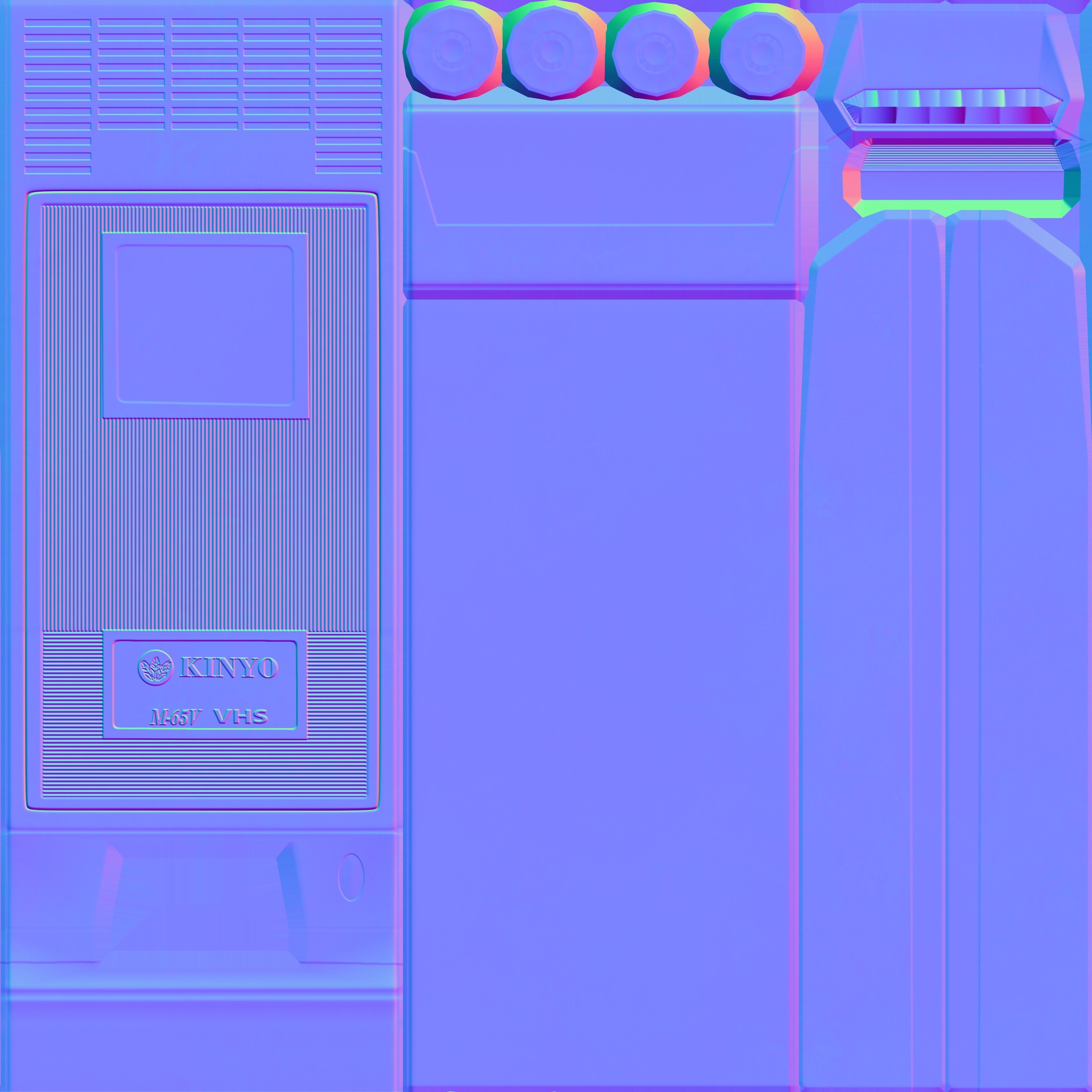 Game Ready Video Cassette Rewinder Low-poly 3D model_17